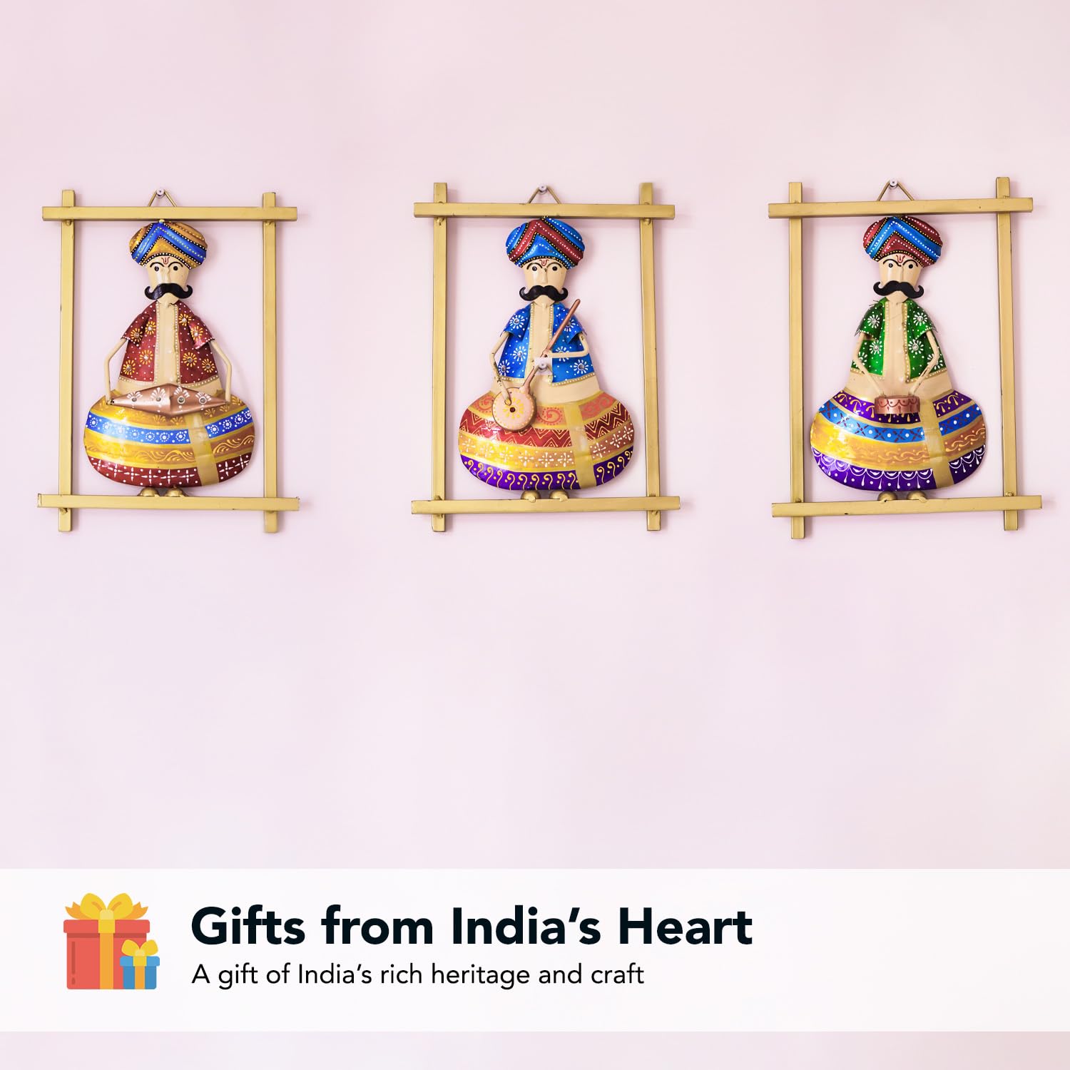 Ekhasa Rajasthani Musicians Wall Art - Living Room Decor