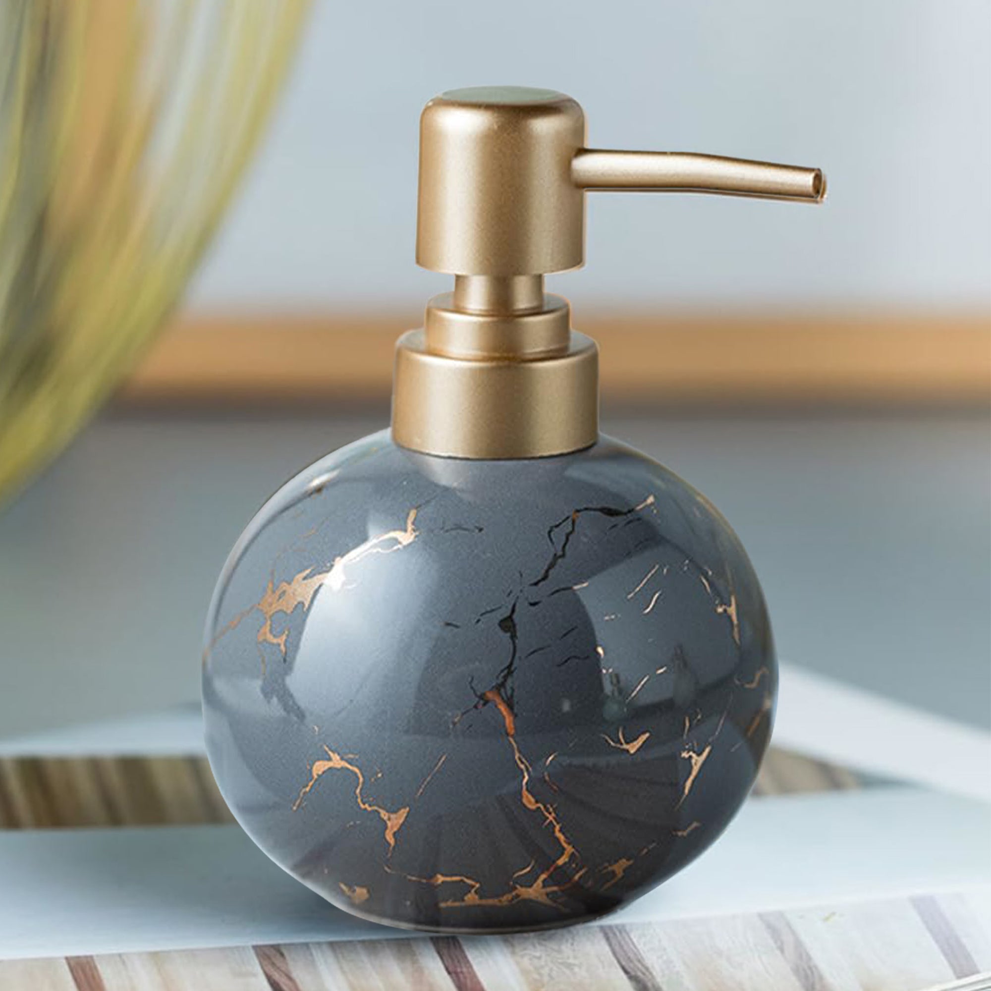 UMAI grey ceramic soap dispenser - modern home decor