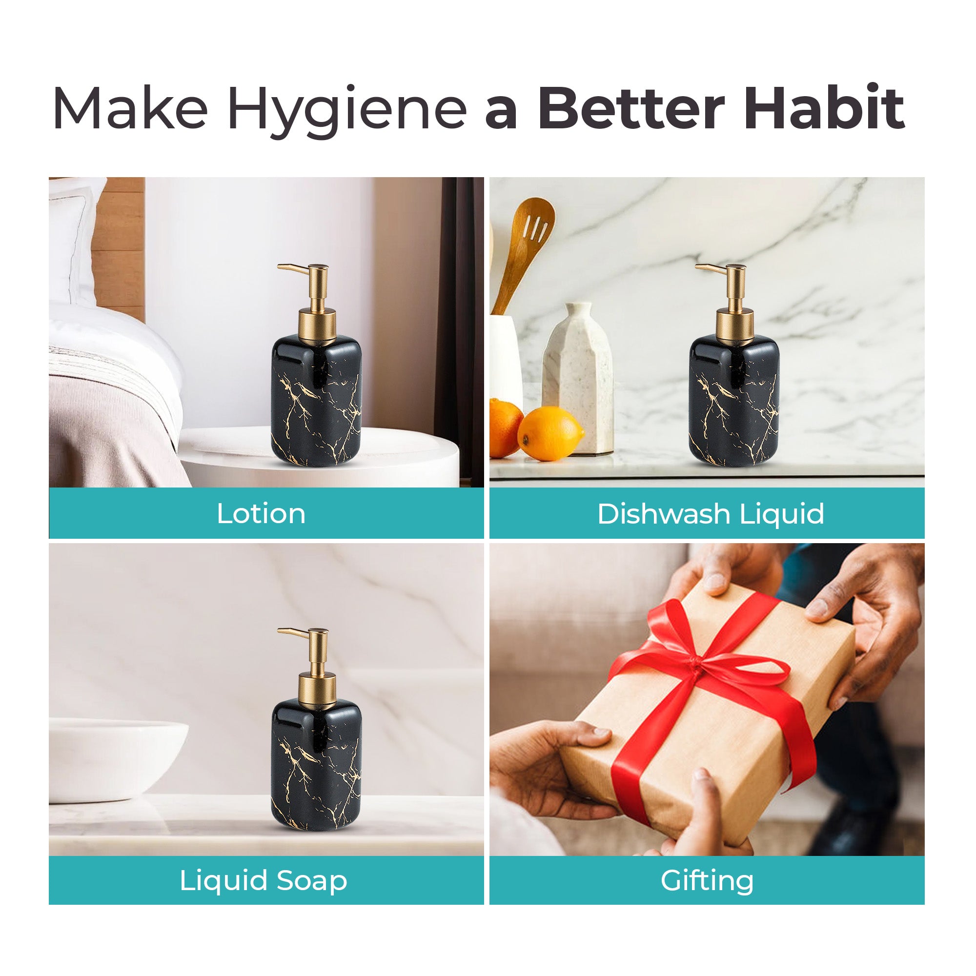 The Better Home UMAI Ceramic Dispenser - Office wash basin