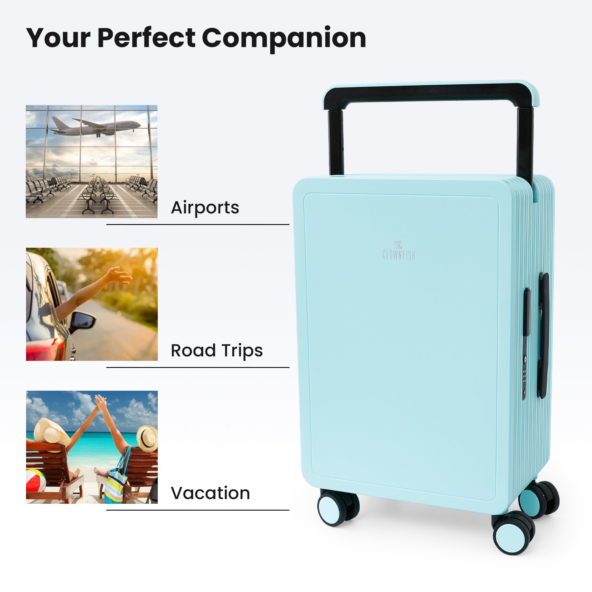 Clownfish Lightweight Cabin Suitcase - Perfect for Short Trips