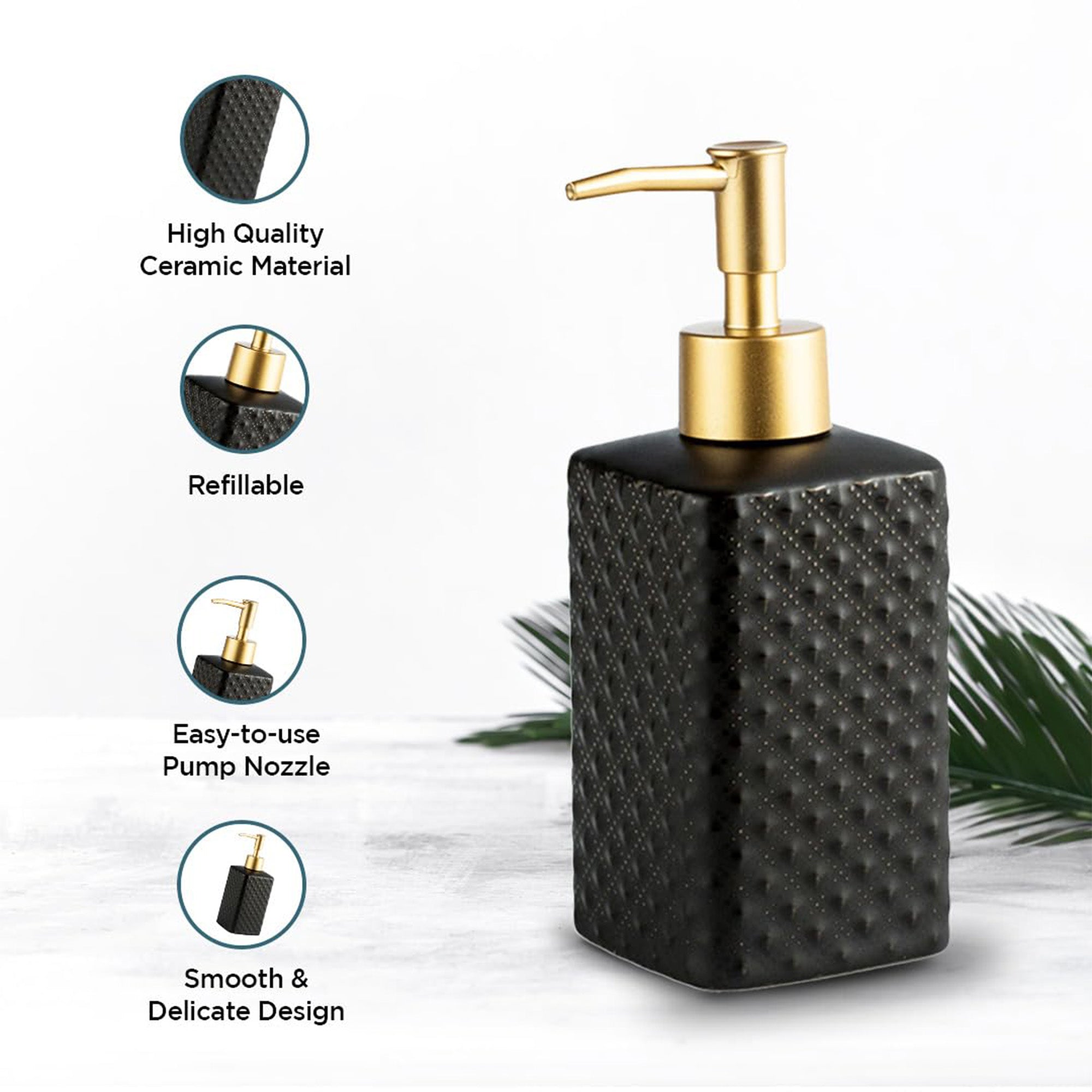 UMAI ceramic pump bottle - functional bathroom accessory