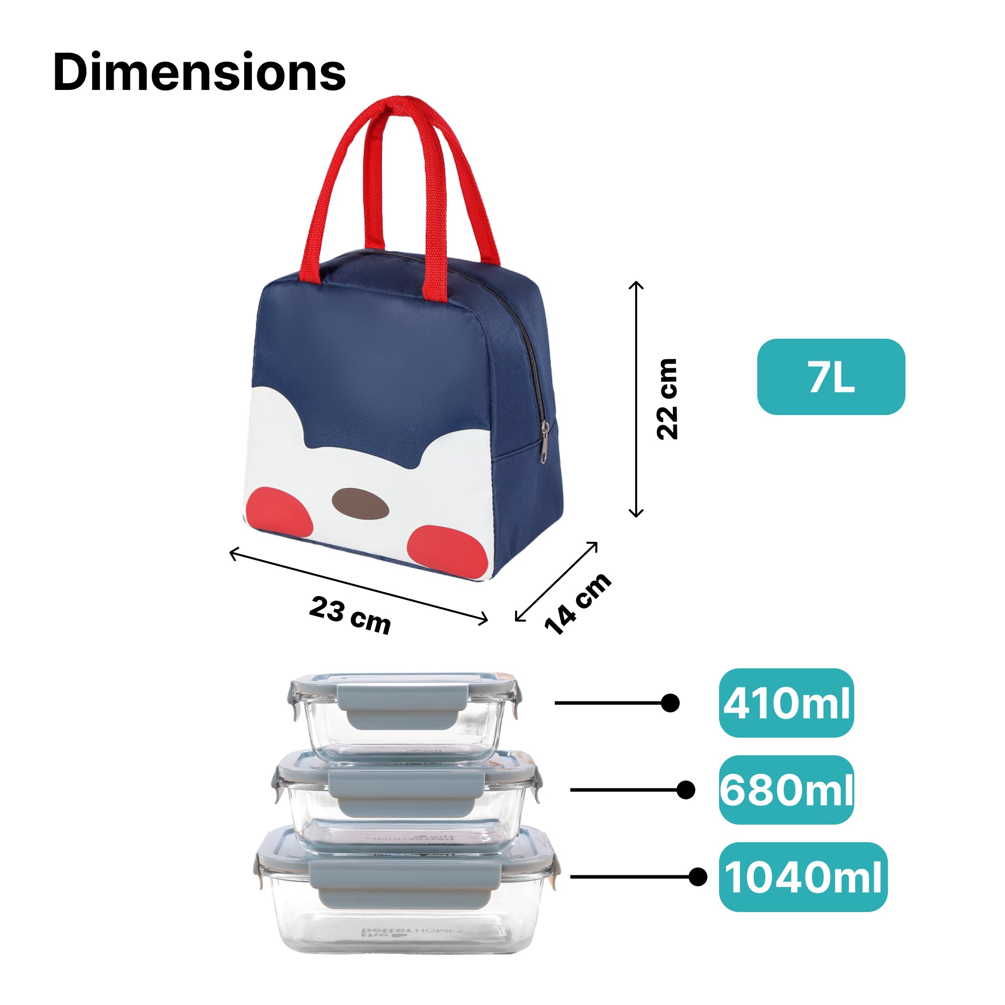 The Better Home Borosilicate Glass Lunch Boxes - Outdoor picnics