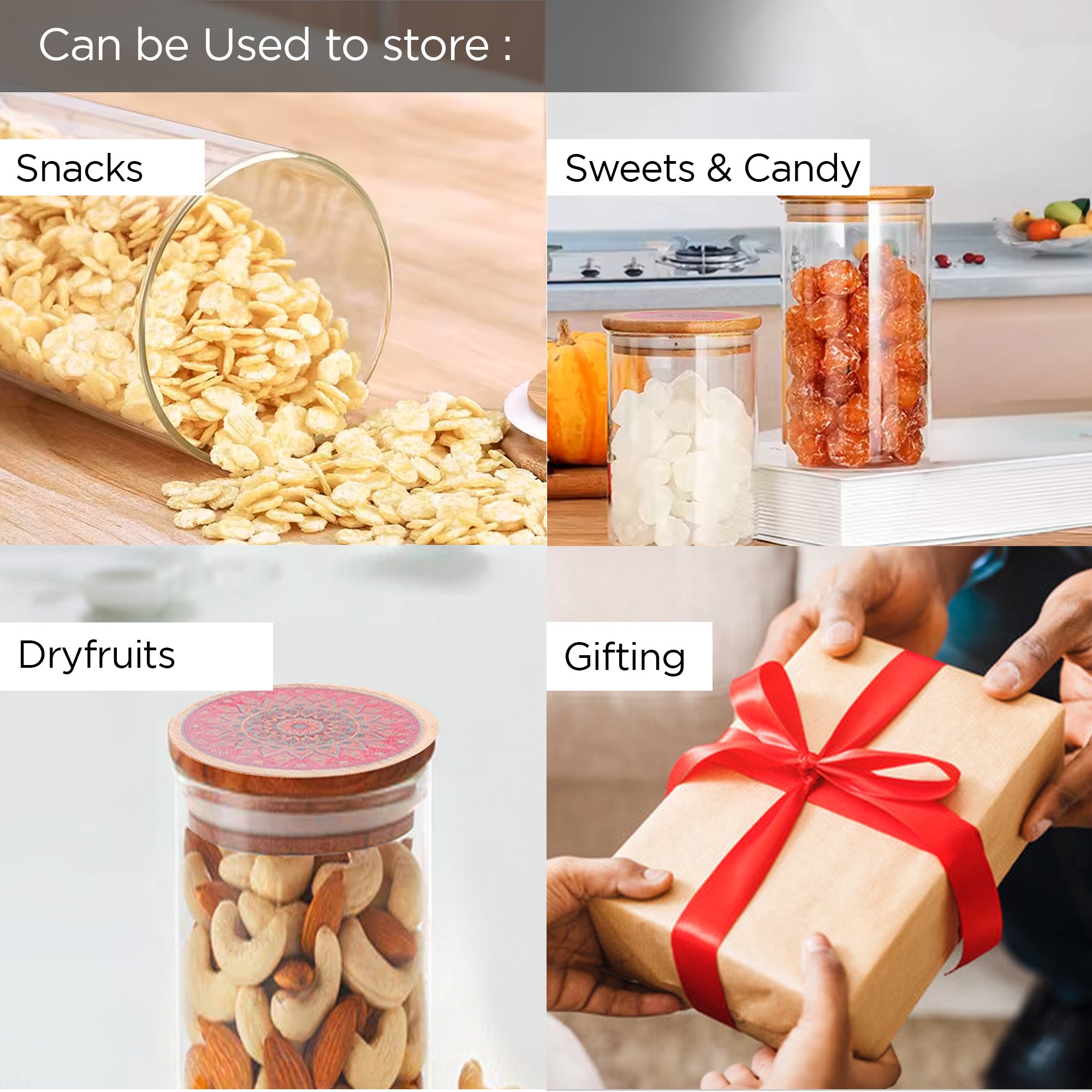The Better Home UMAI Glass Storage Jar - Stylish Kitchen Decor