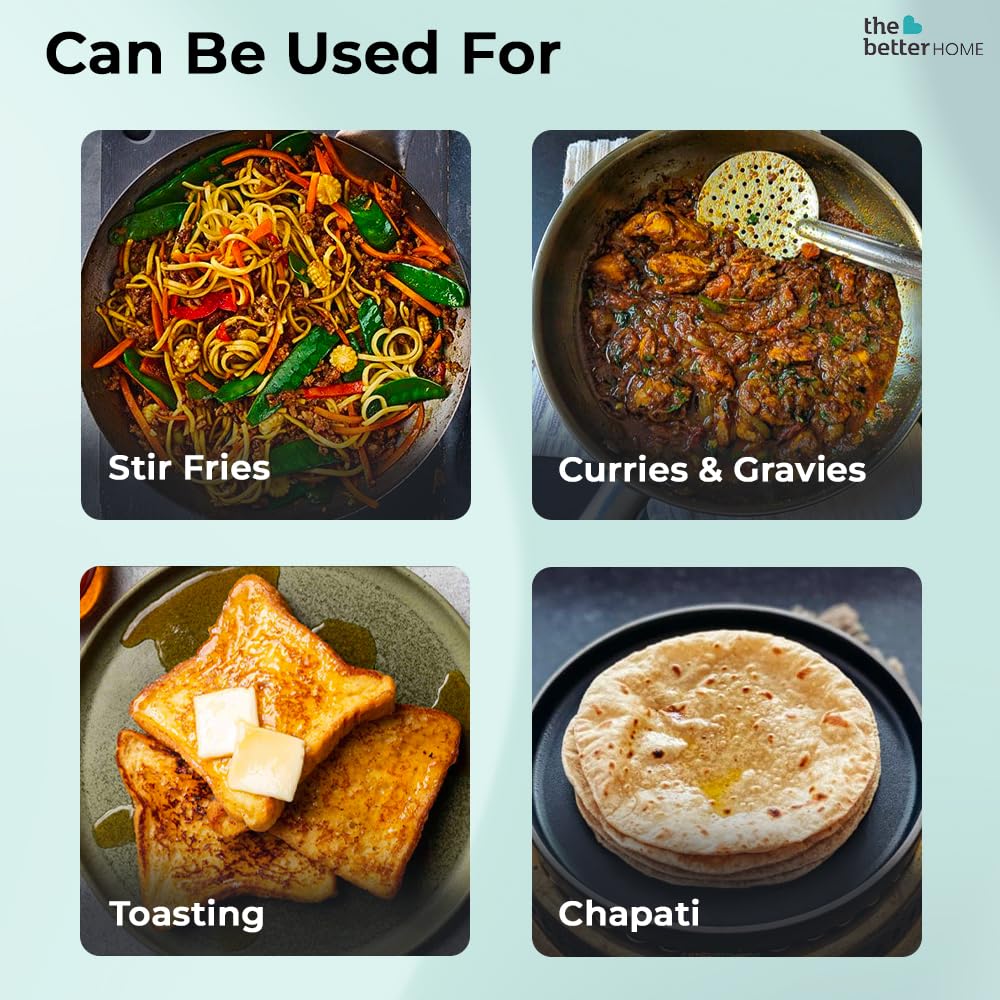Non Stick Roti Tawa 26 cm | Aluminium | Scratch Resistant | Grey ...