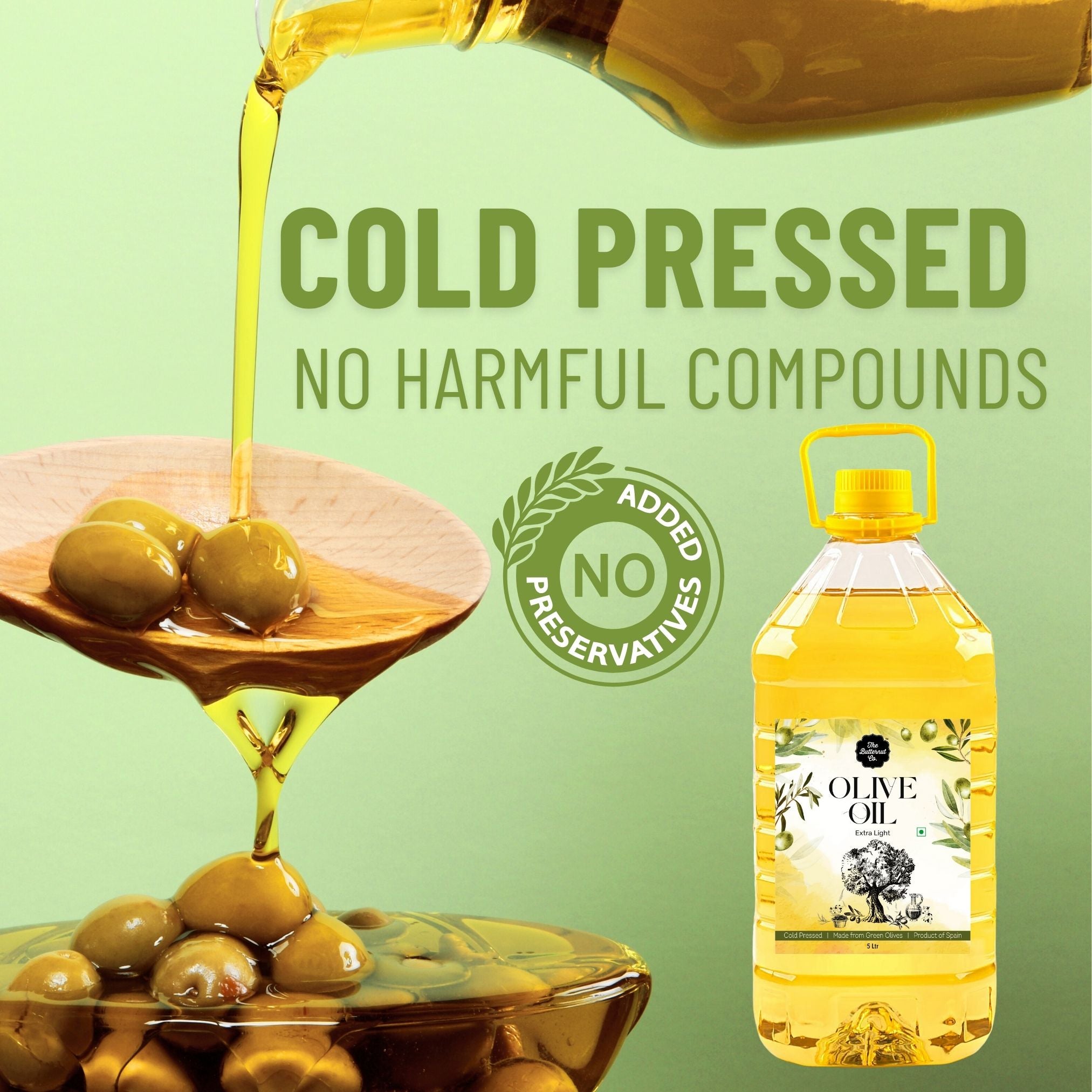 The Butternut Co. Olive Oil Bottle - Imported from Spain