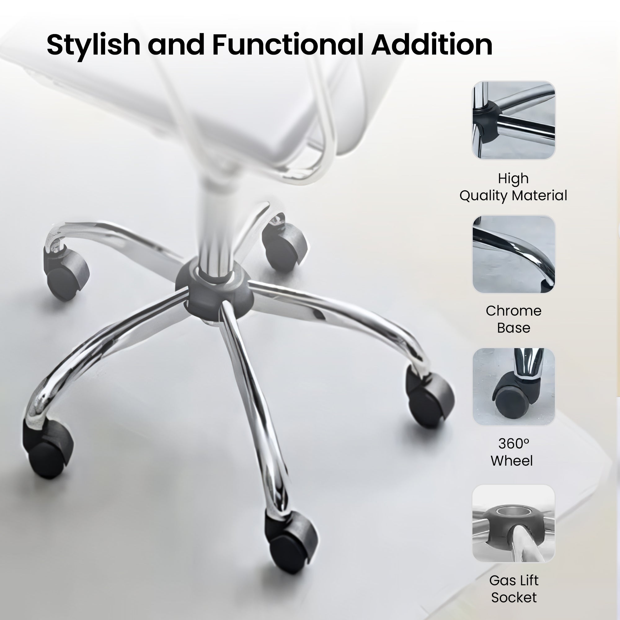 SAVYA HOME Chrome Base With Wheels - Perfect for vehicle aesthetics