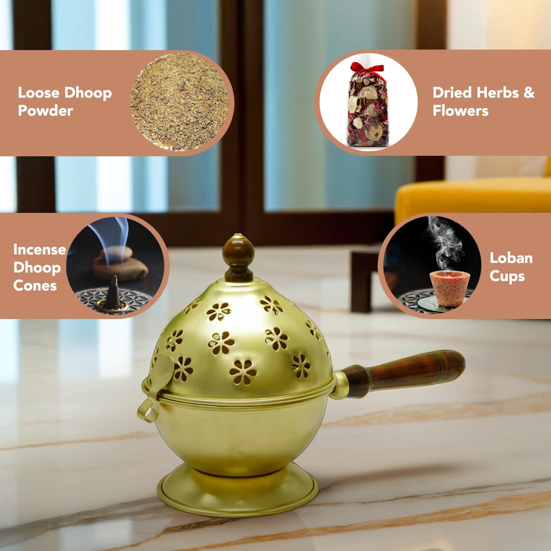 Ekhasa Dhoop Dani Burner - Spiritual setting