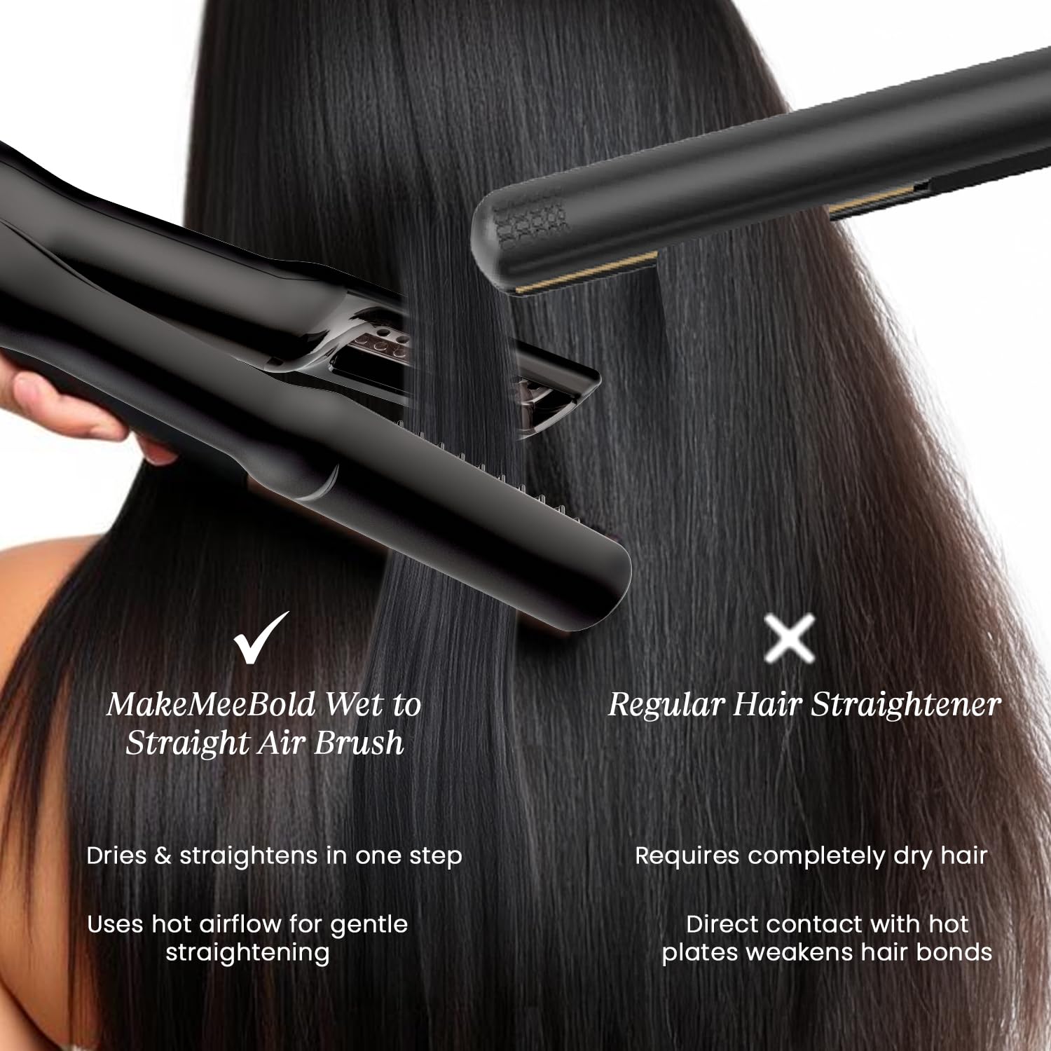 Urban Yog Air Brush - Travel-friendly hair straightener