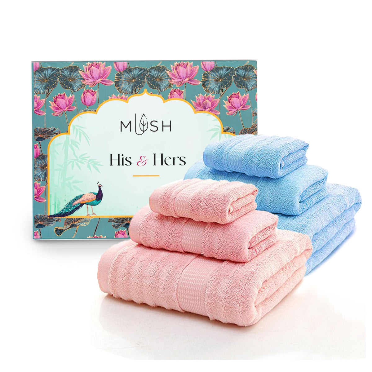 Mush bamboo towels - beautiful pink towels in eco-friendly packaging