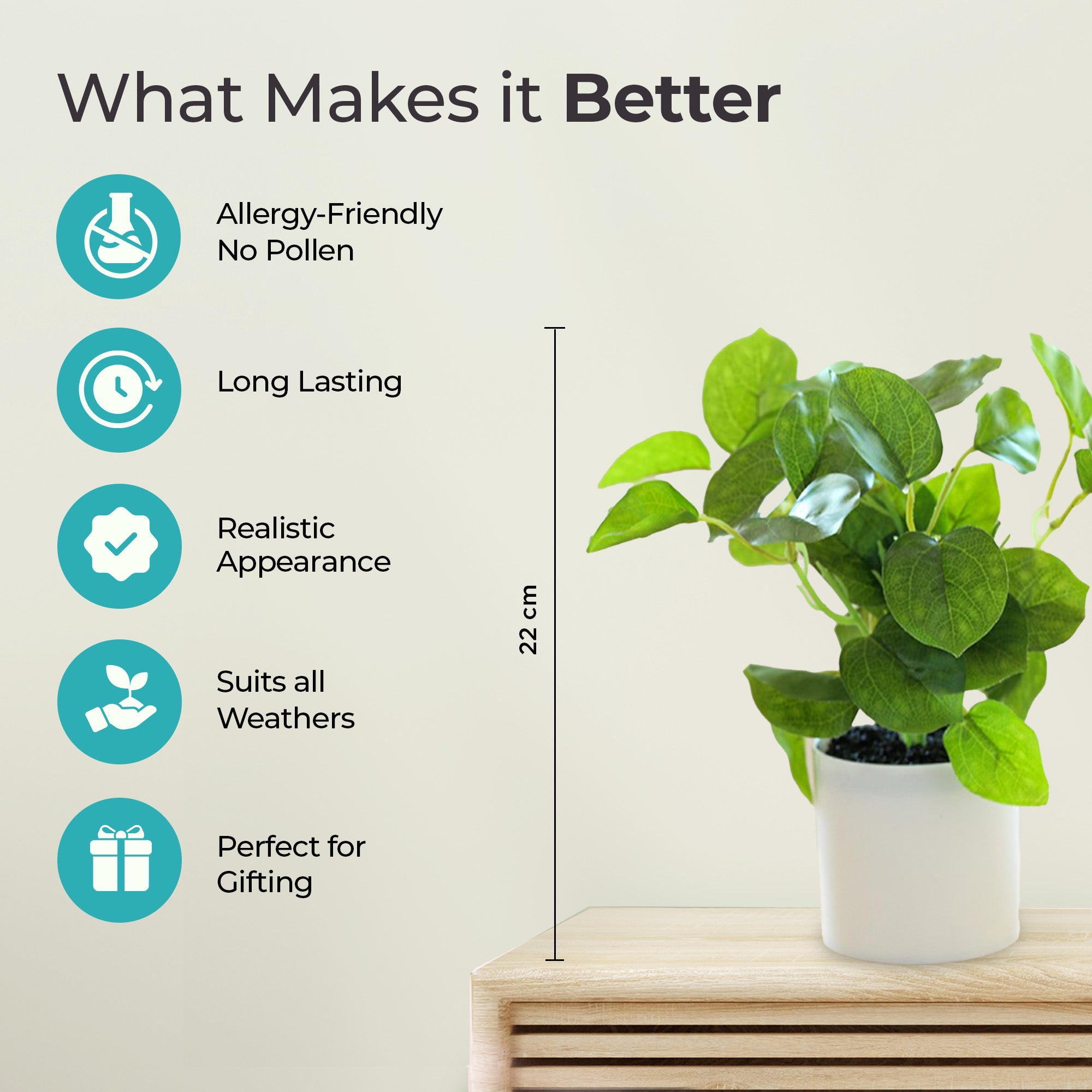The Better Home Artificial Potted Plant - Stylish Reception Area