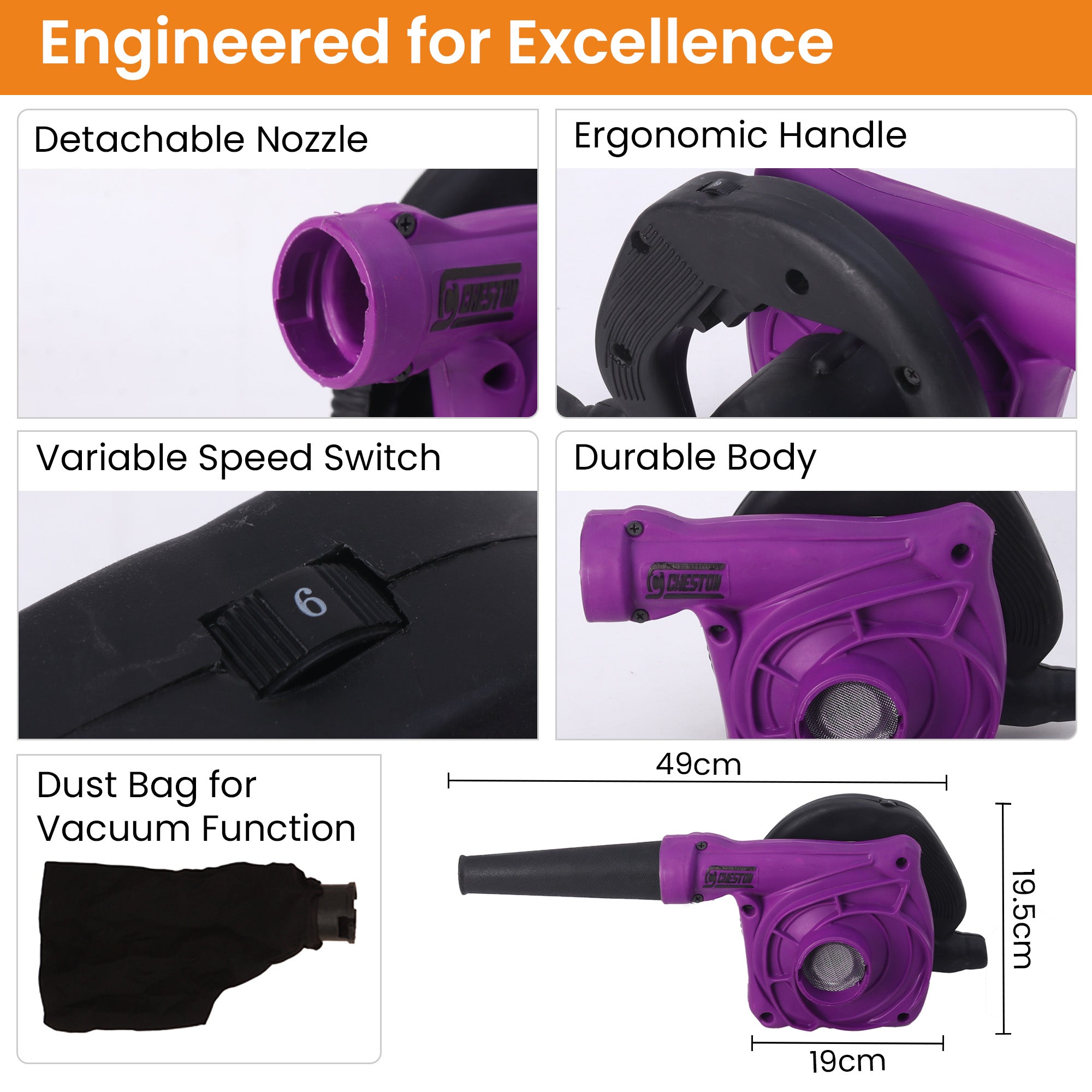 Cheston leaf blower - maintaining garage cleanliness