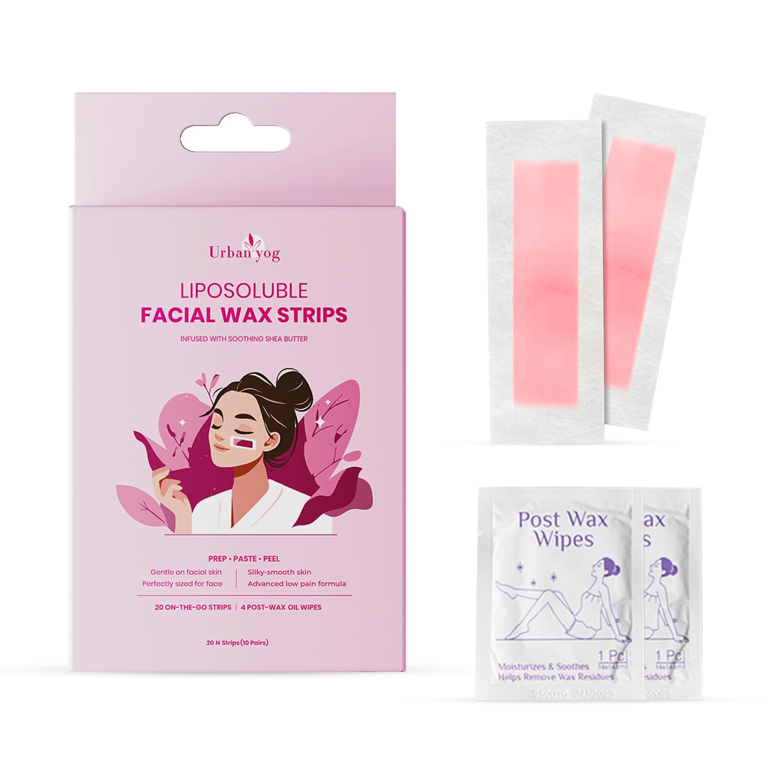 Urban Yog facial wax strips - Soft post-wax wipes