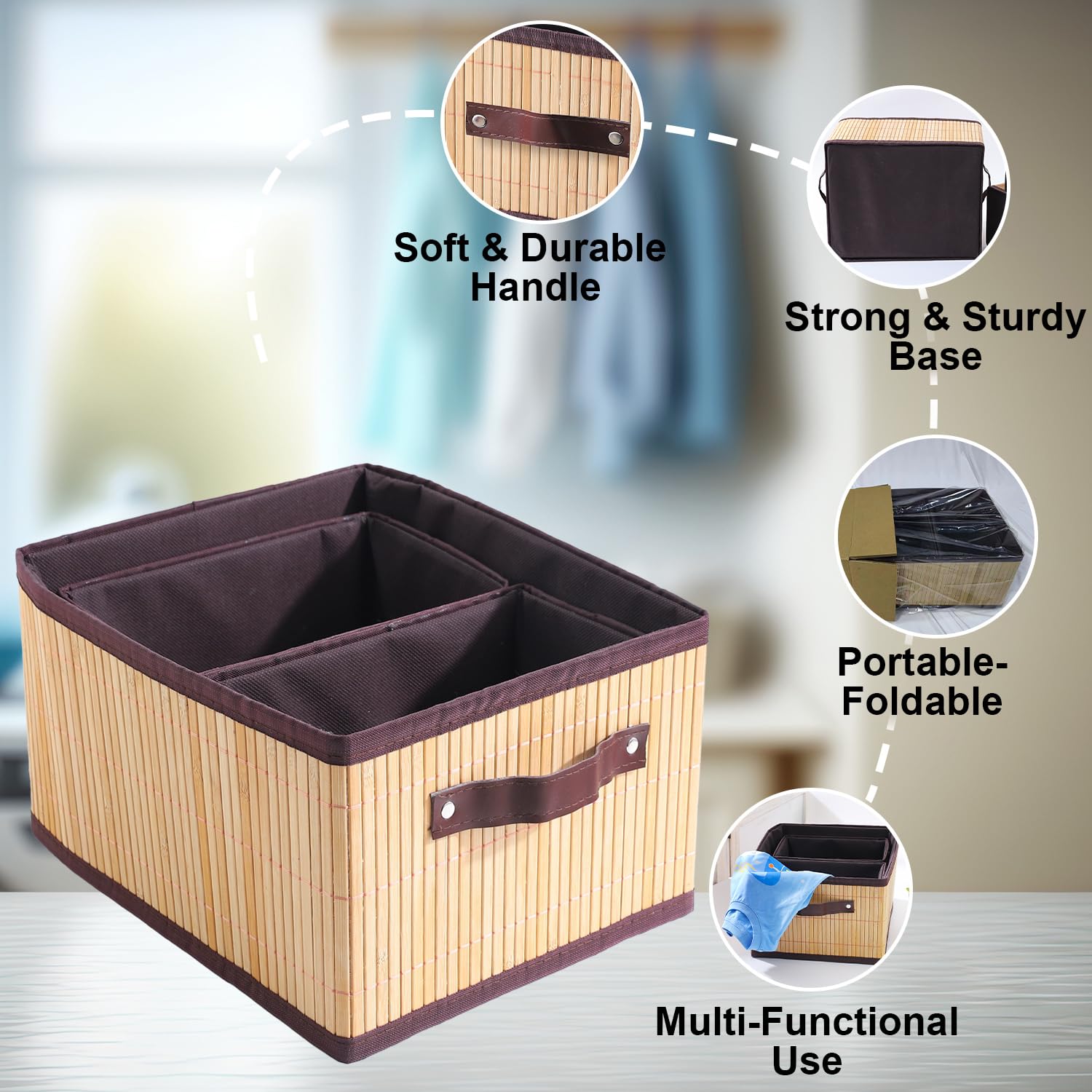 Kuber Bamboo Hamper - Elegant toy storage solution