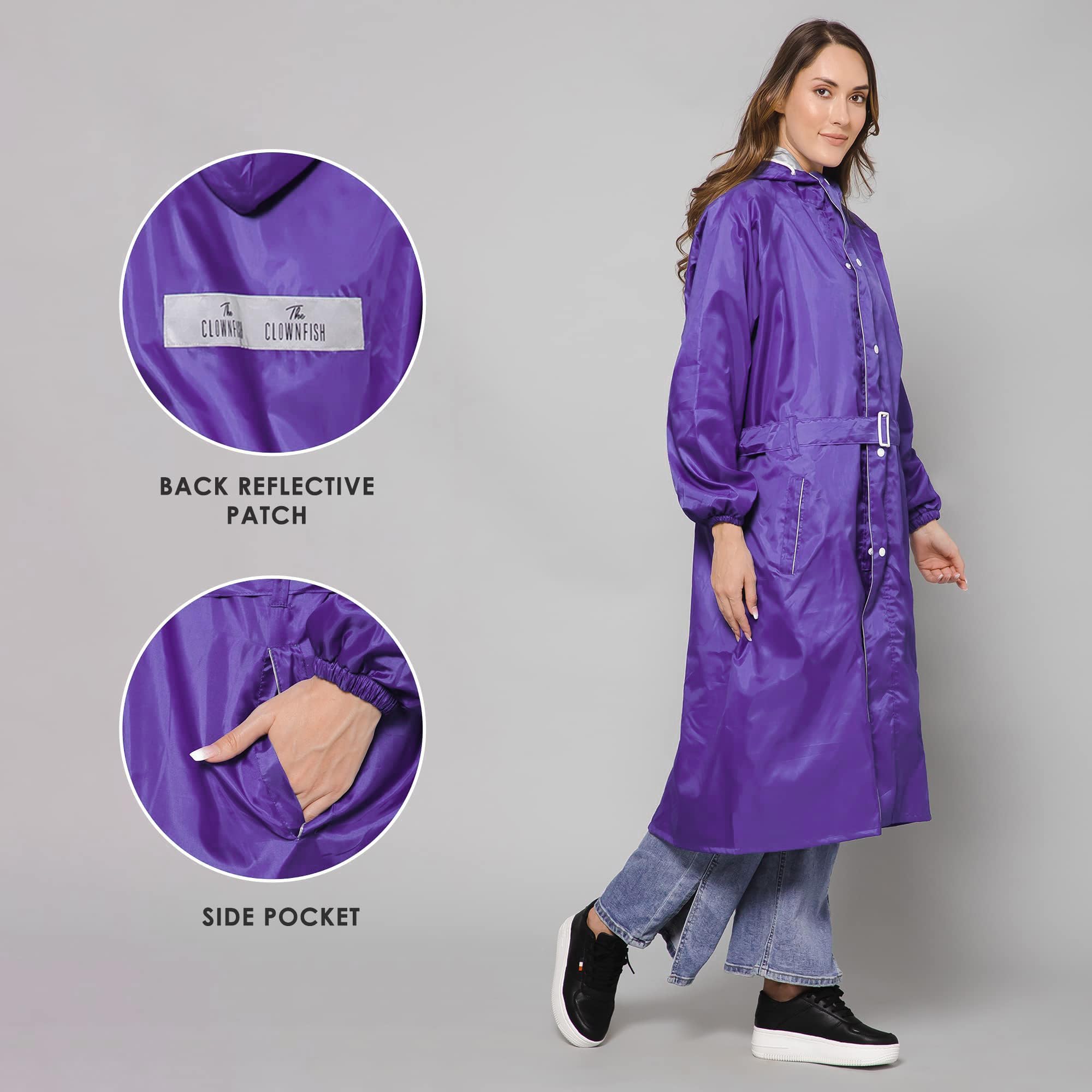 Clownfish Purple Raincoat - Traveling in style