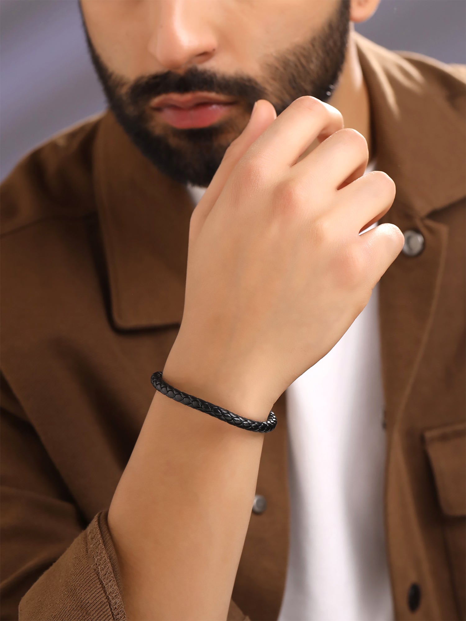 Yellow Chimes Bracelets for Men and Boys Leather Bracelet Set for Men Multi Layered Leather Wrap Wrist Bracelet Birthday Gift for Men Boys