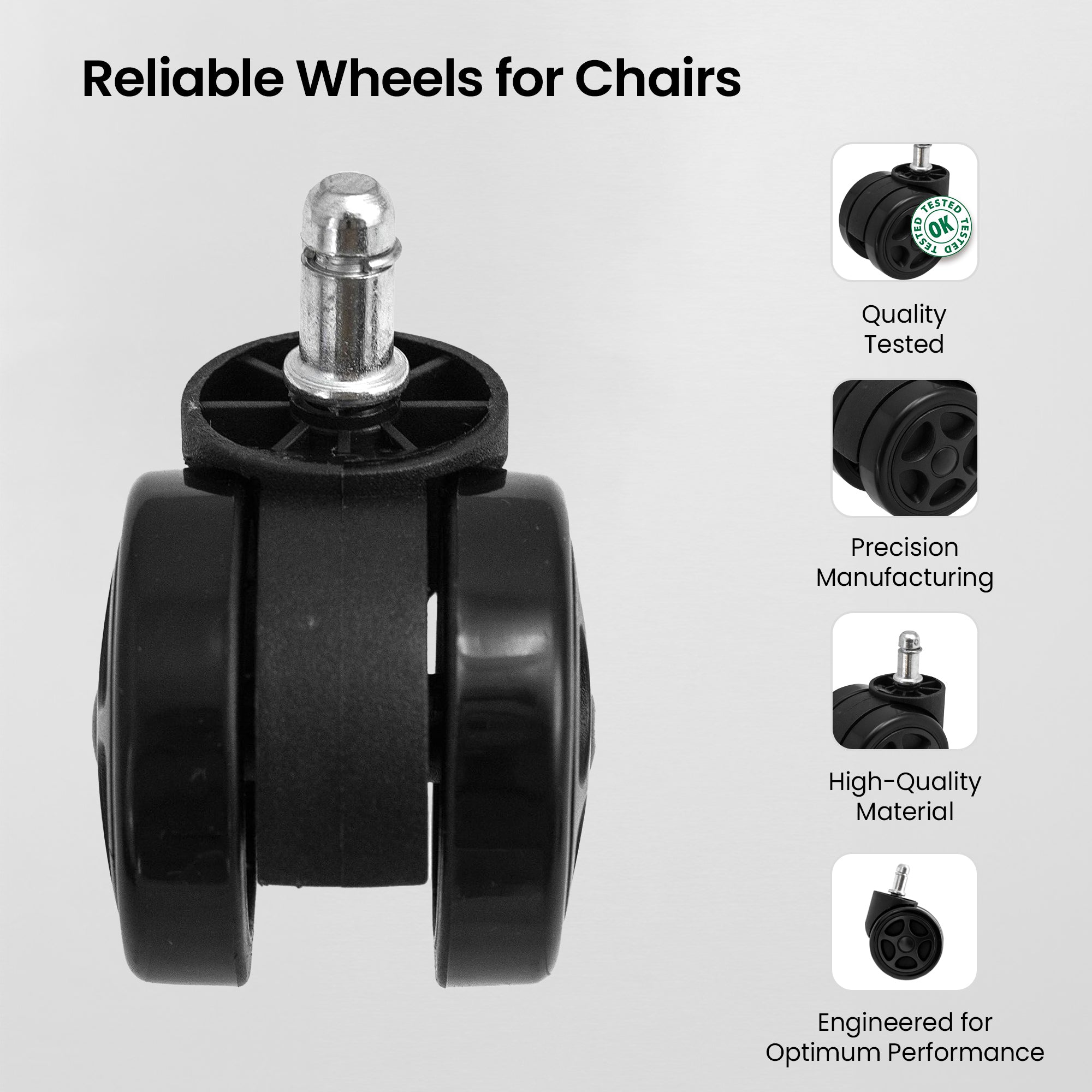 SAVYA HOME durable desk chair wheel - home office upgrade