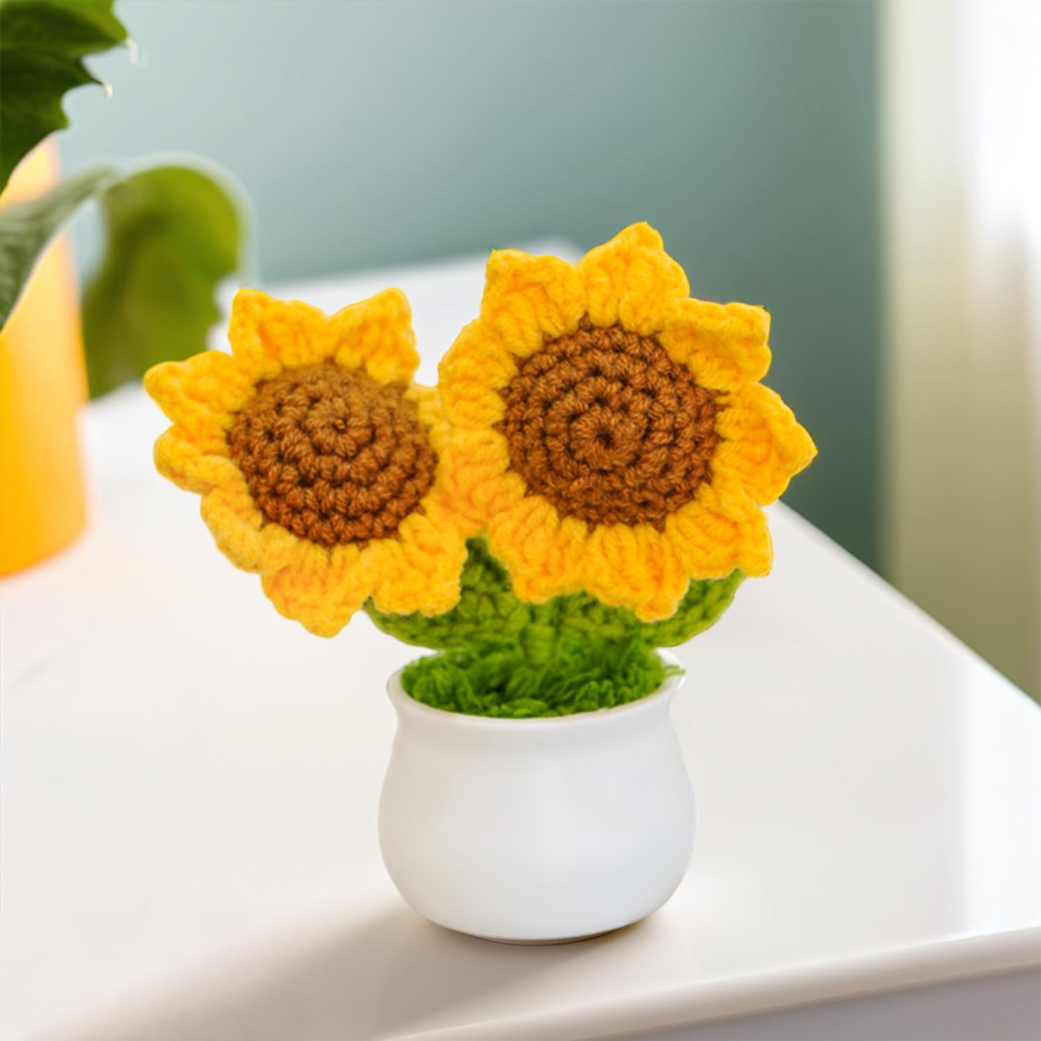 Ekhasa Medium Crochet Flower Pot - Uplifting bedroom decor