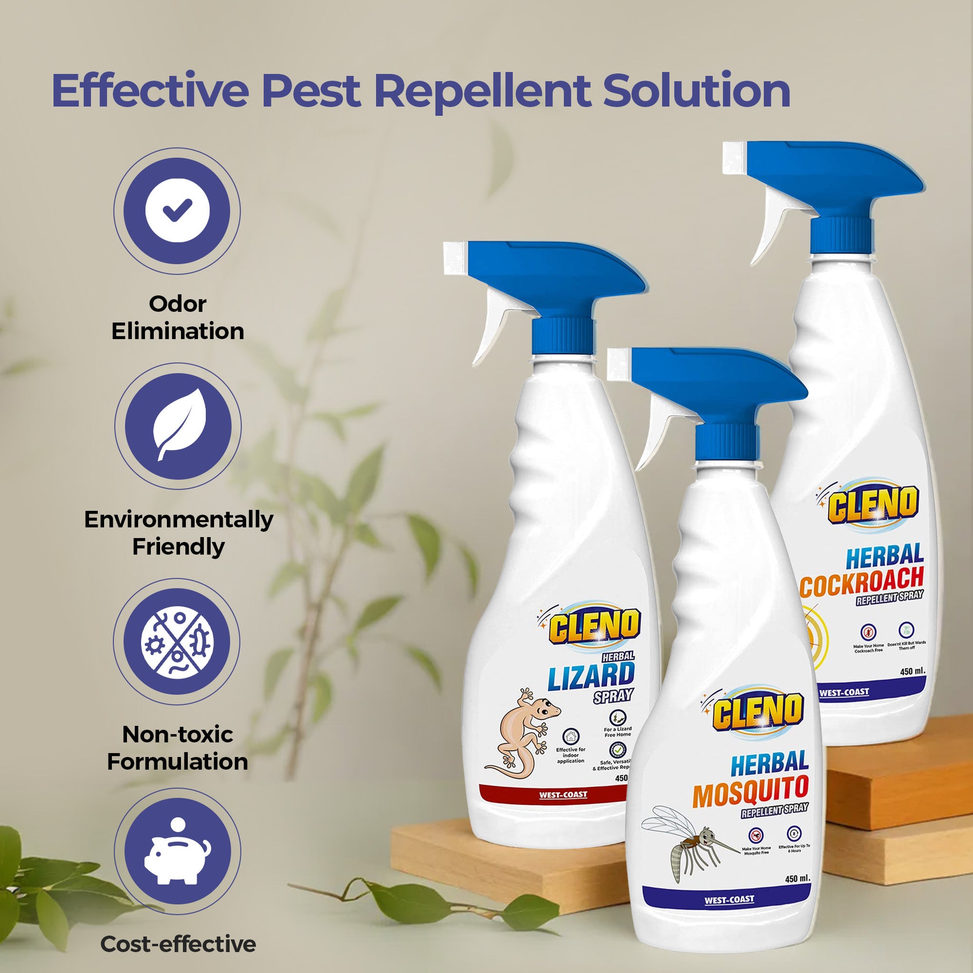 Cleno lizard spray - Safe for kids in household environments