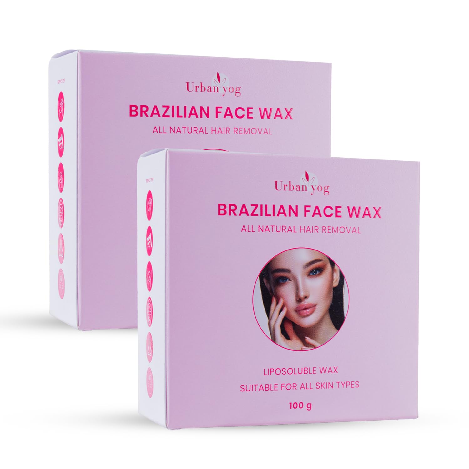 Urban Yog Brazilian Face Wax - Smooth finish for chin and cheeks