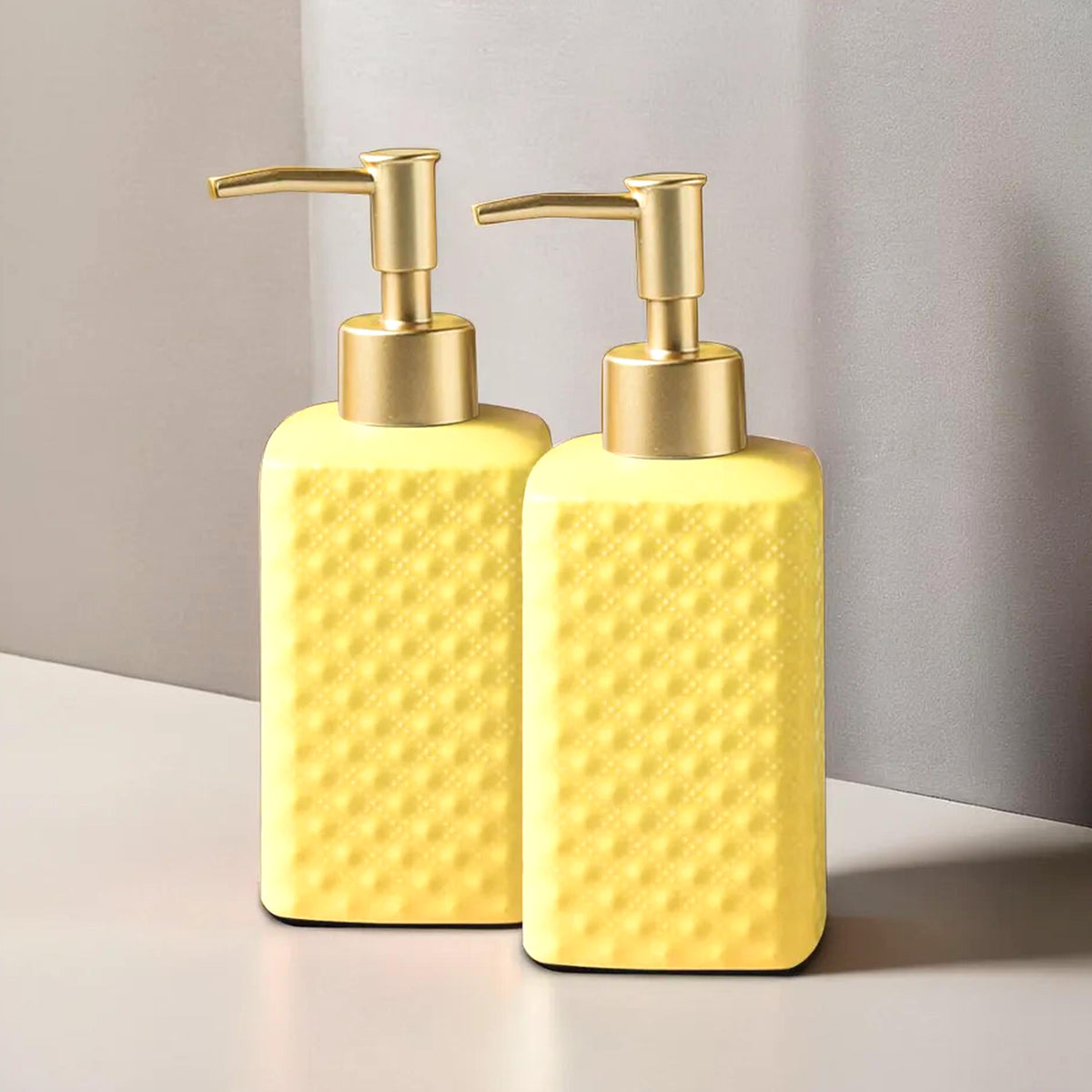 UMAI bright yellow bathroom soap dispenser - gift idea