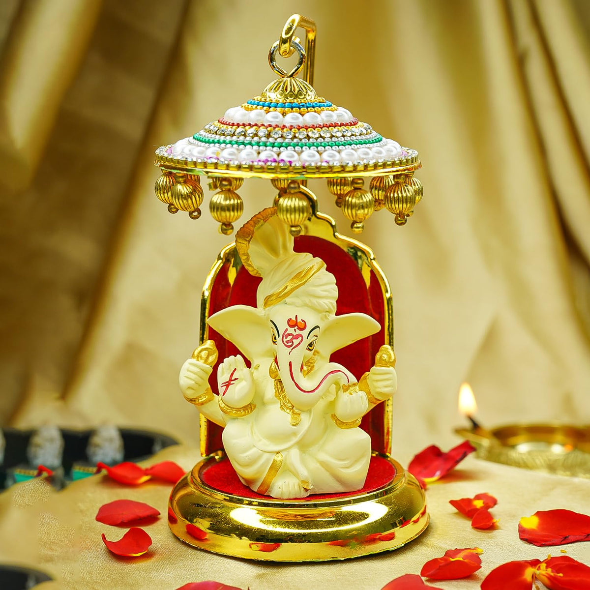 Ekhasa Ganesh Idol - traditional resin craftsmanship