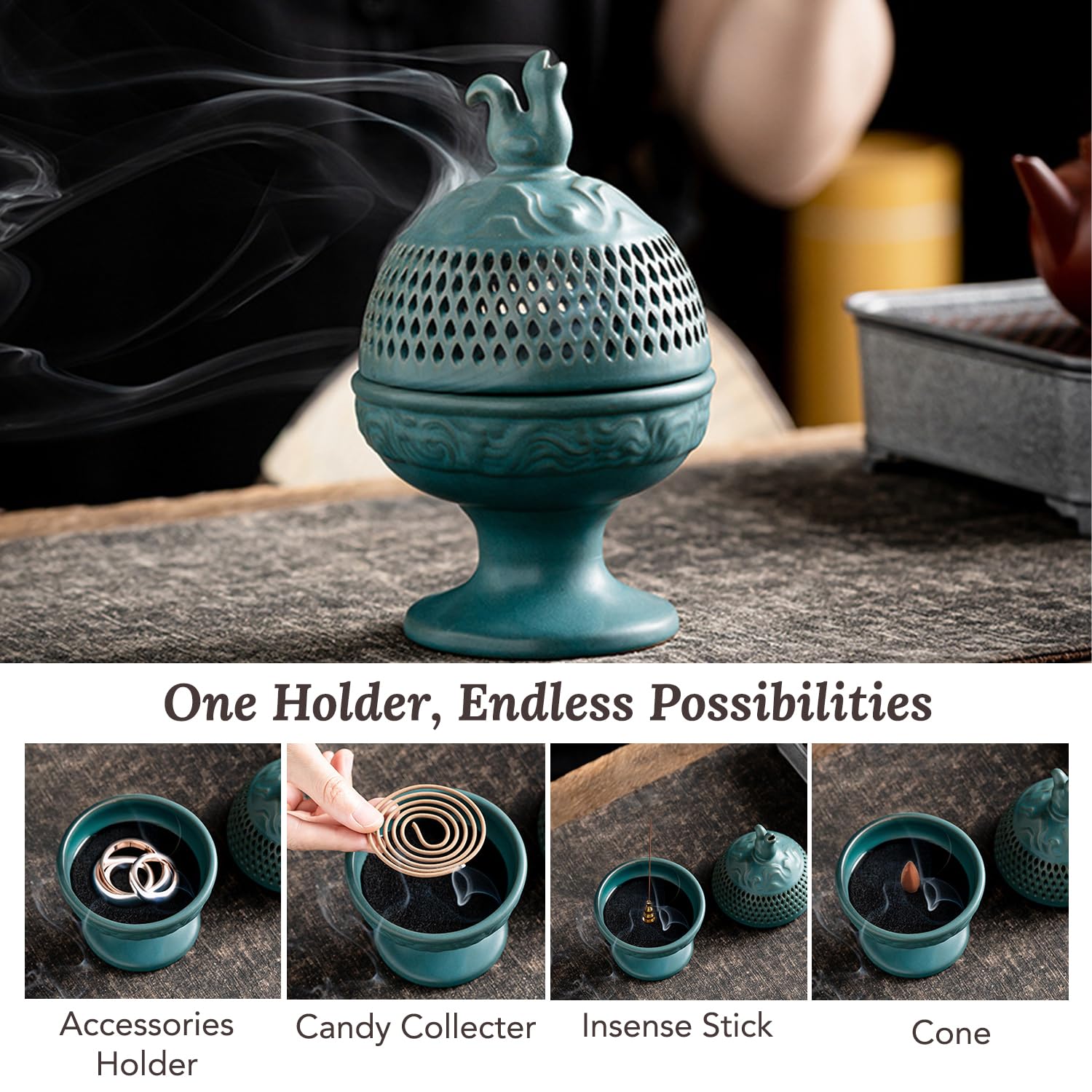 Ekhasa Ceramic Incense Holder - Aromatherapy tool for meditation
