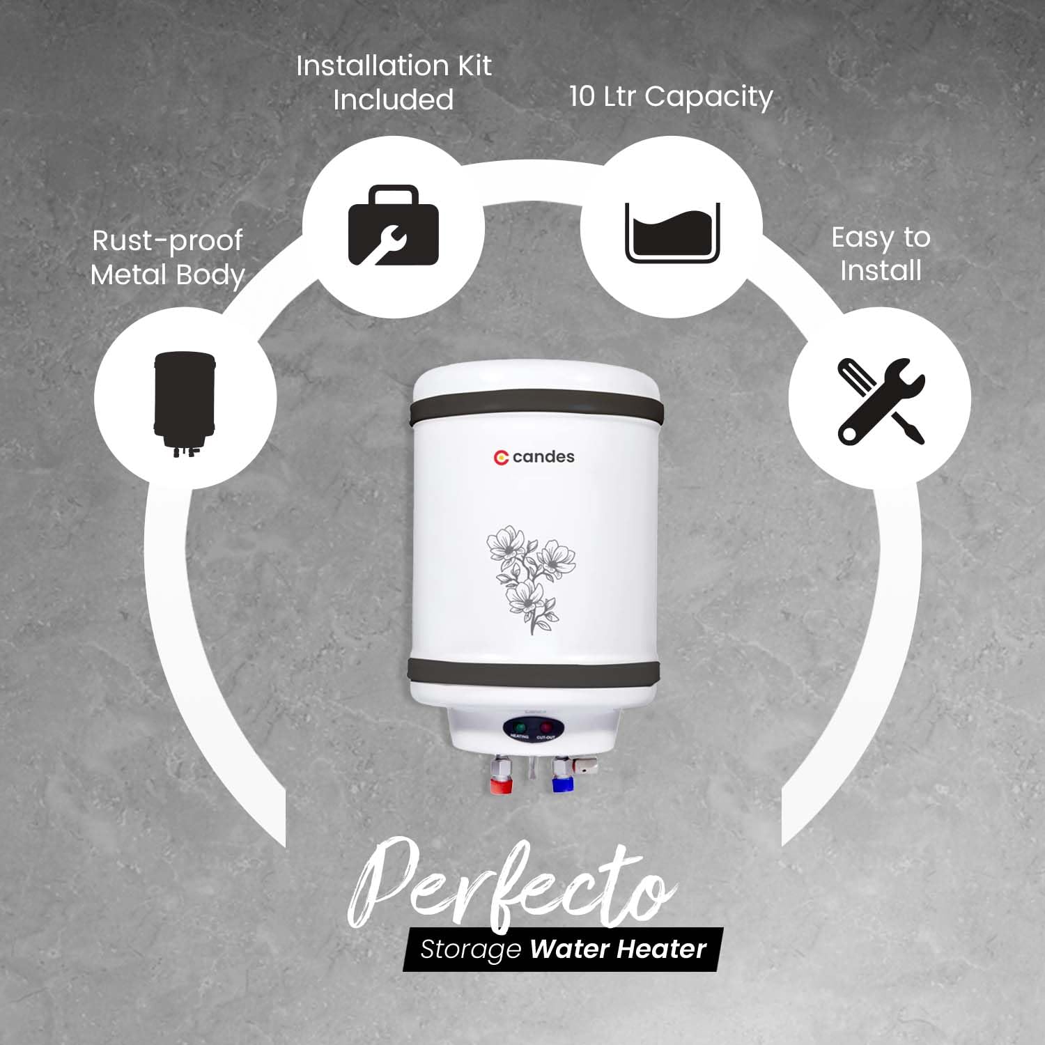 Candes geyser 2000W - Reliable heating solution