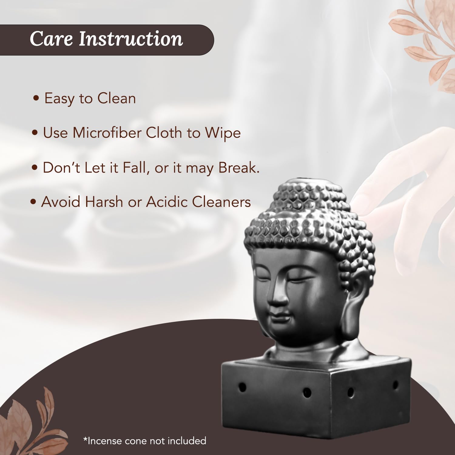 Ekhasa ceramic incense holder - perfect for meditation space