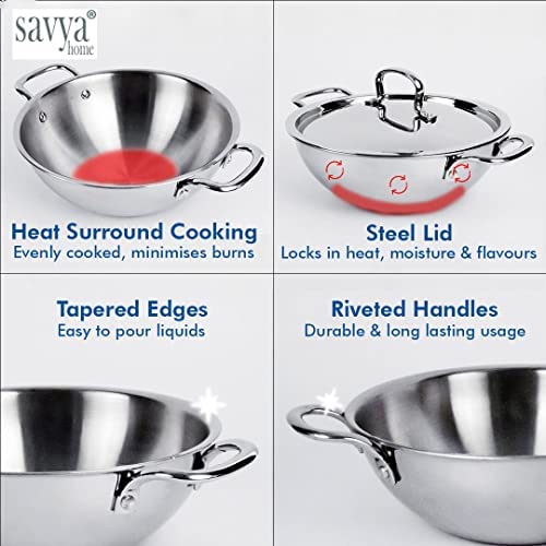 SAVYA HOME Kadai - Stir-frying vegetables
