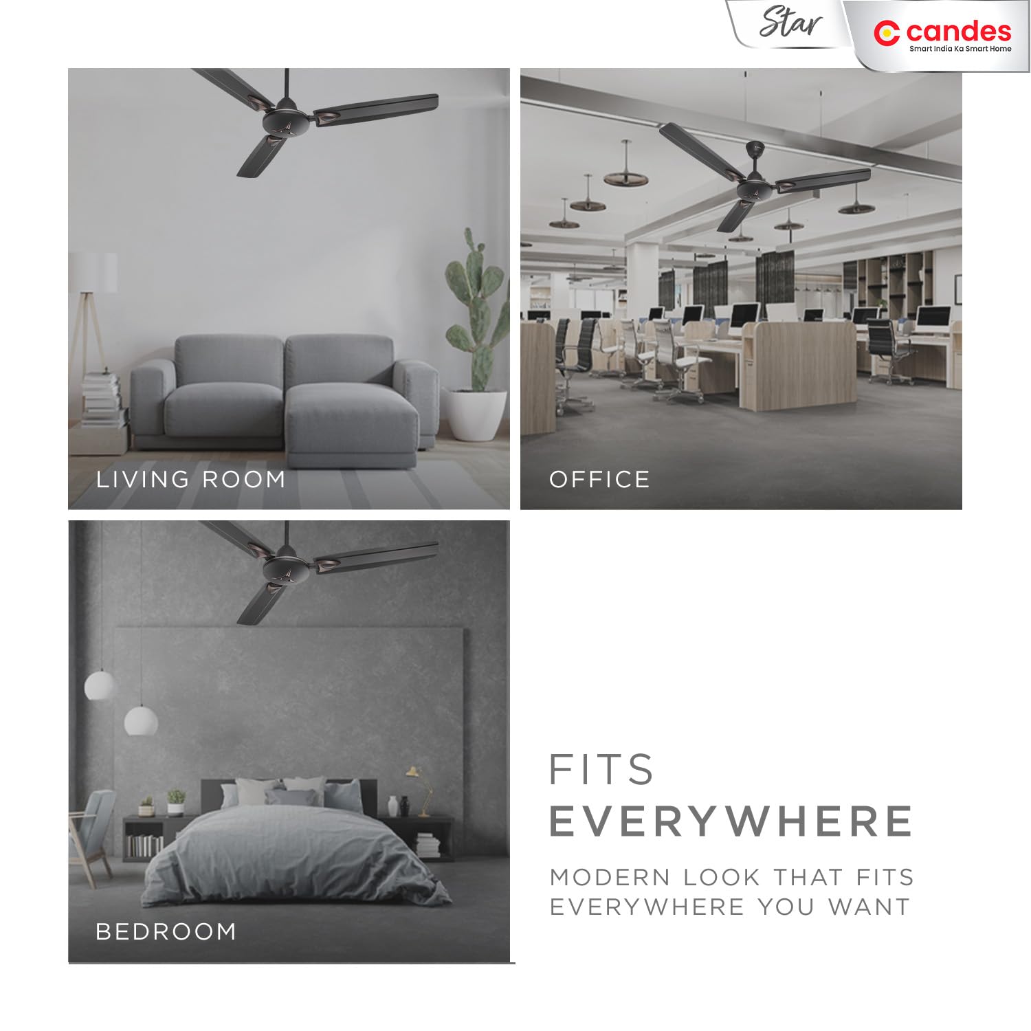 Candes ceiling fan - Ideal for living room décor