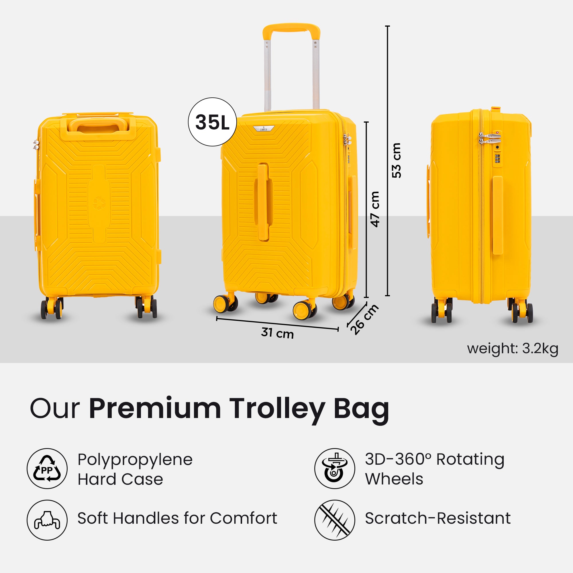 Clownfish Skyroller Trolley Bag - Lightweight travel solution