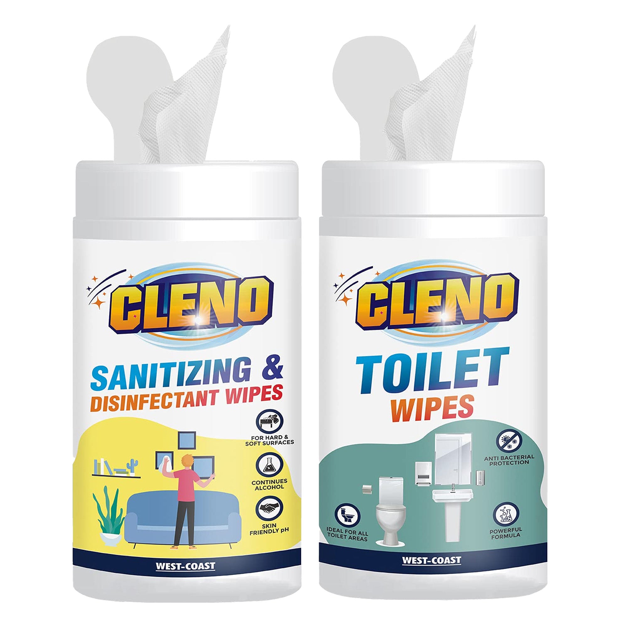 Cleno cleaning wipes - perfect for quick clean-ups