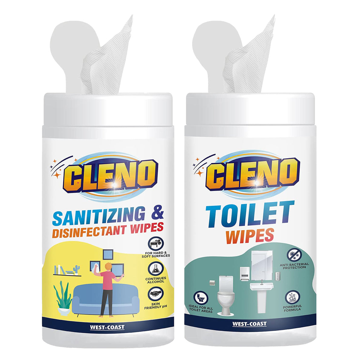 Cleno cleaning wipes - perfect for quick clean-ups