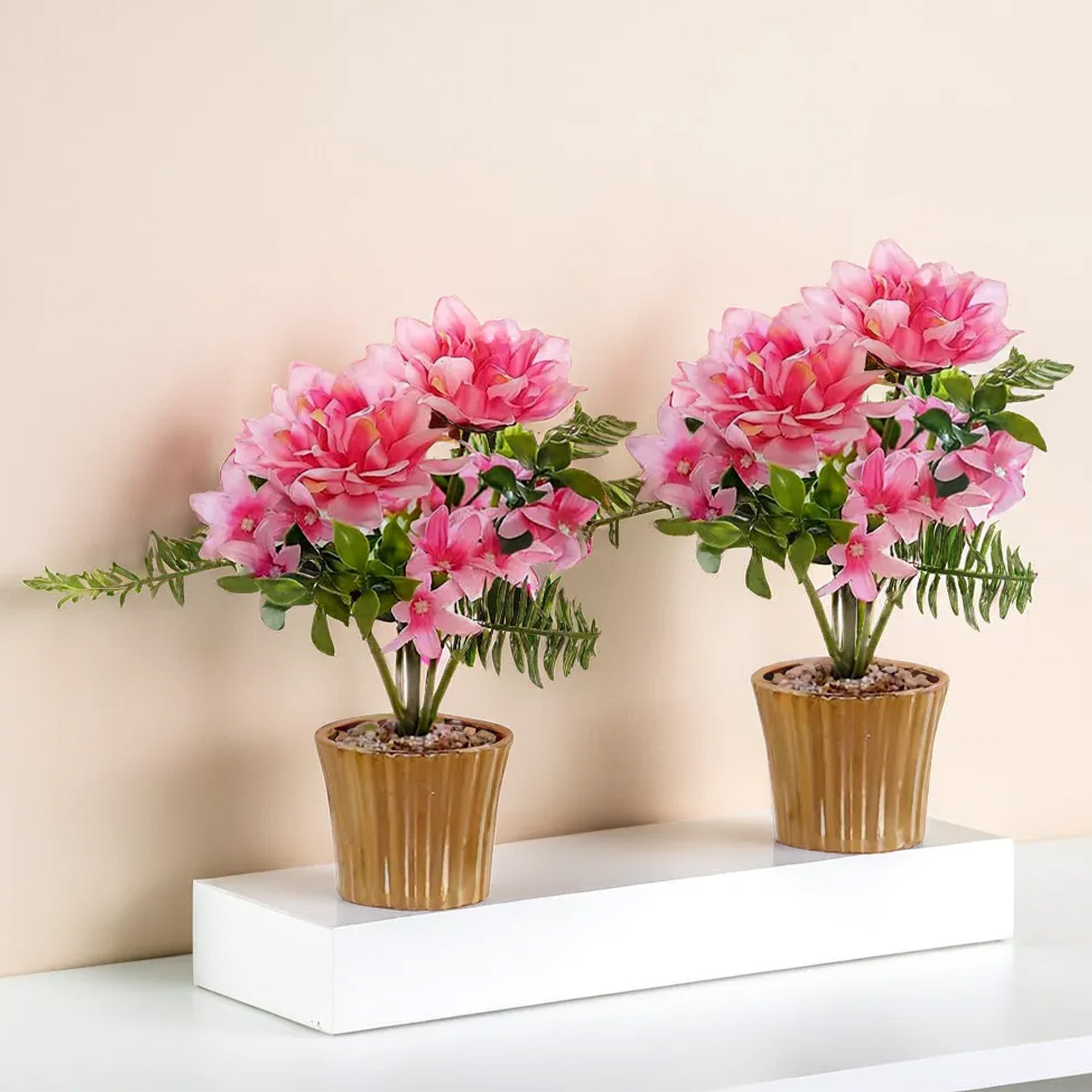 The Better Home artificial pink dahlia plant - Stylish floral accent