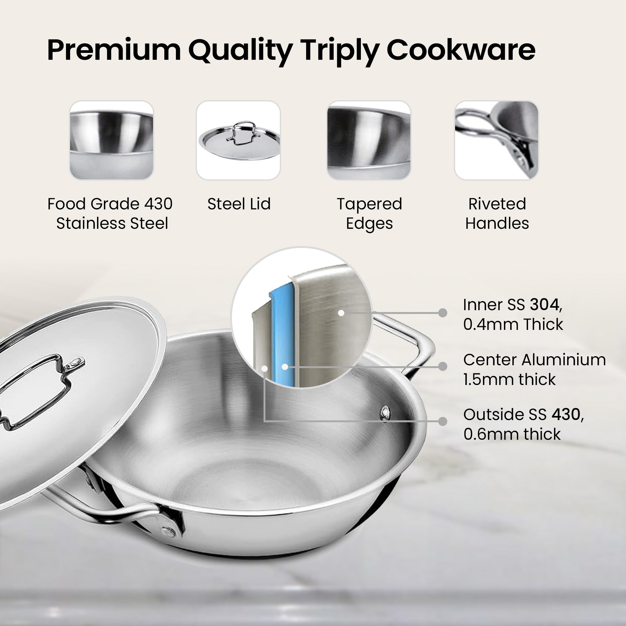 SAVYA HOME Kadai - Dishwashing convenience