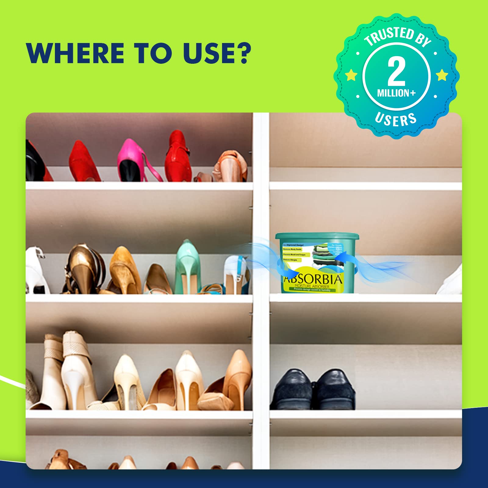 Absorbia moisture absorber - Efficient for small spaces
