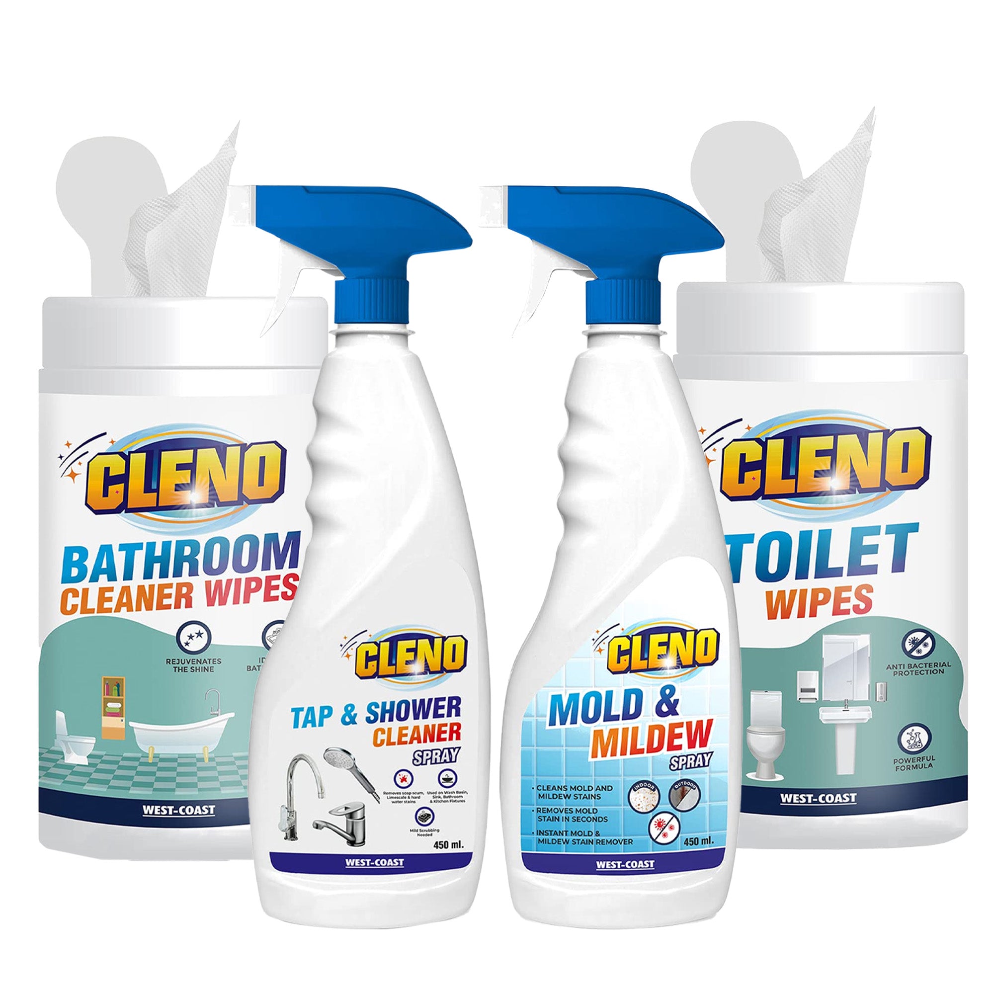 Cleno Wet Wipes - fresh scent for bathroom freshness