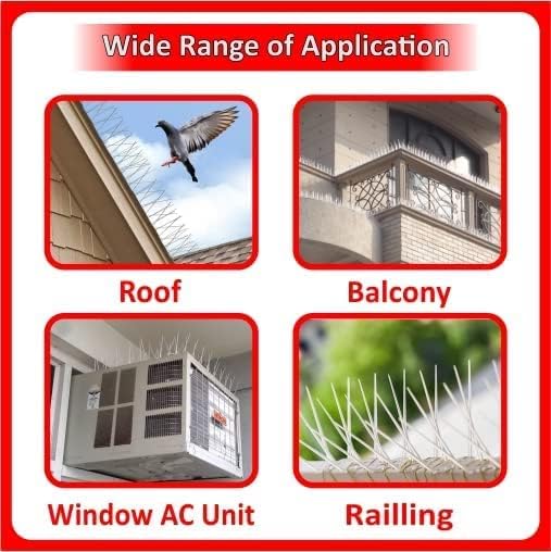 Classic Mosquito Net bird spikes - railing setup