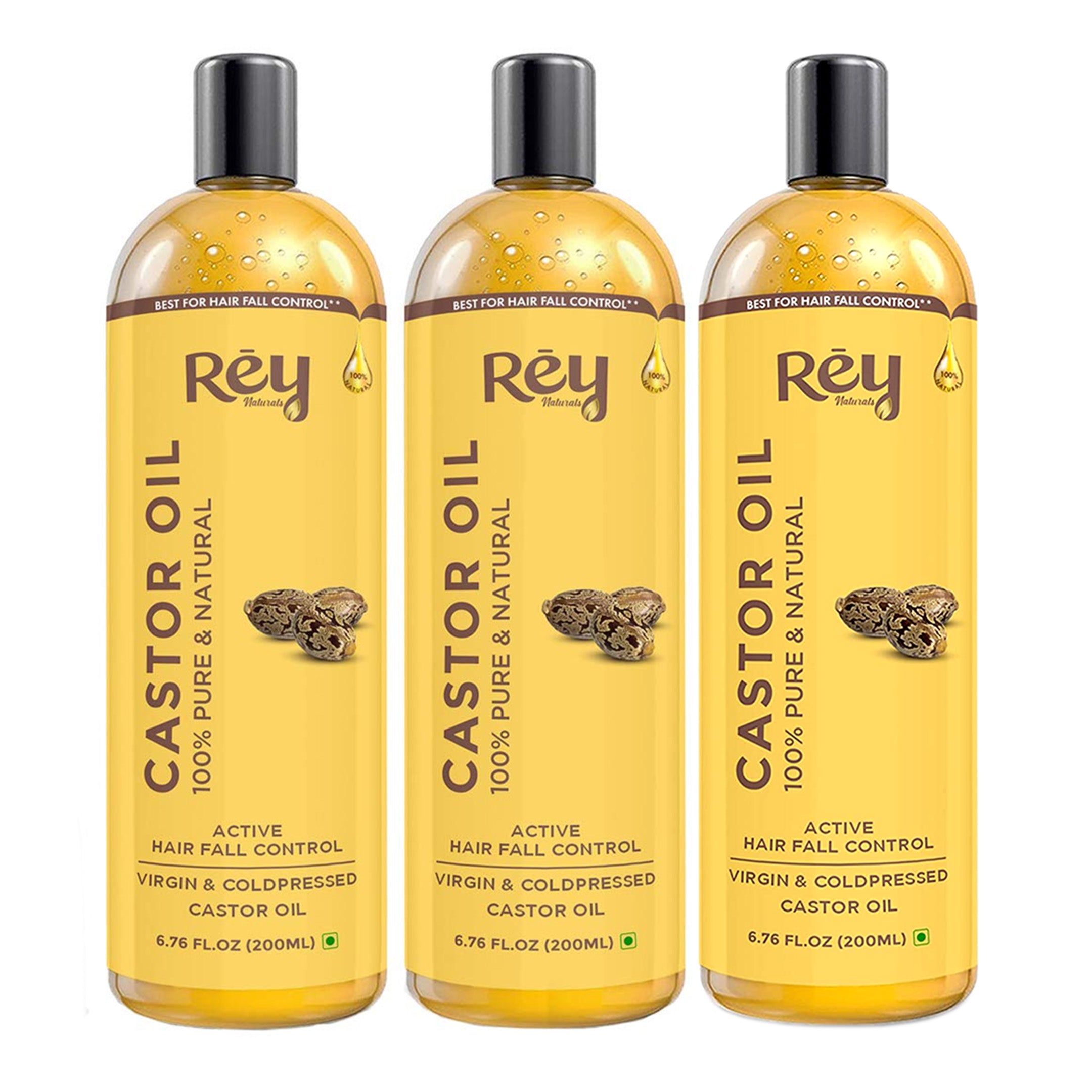 Rey Naturals Castor Oil - Cold-pressed purity for beauty