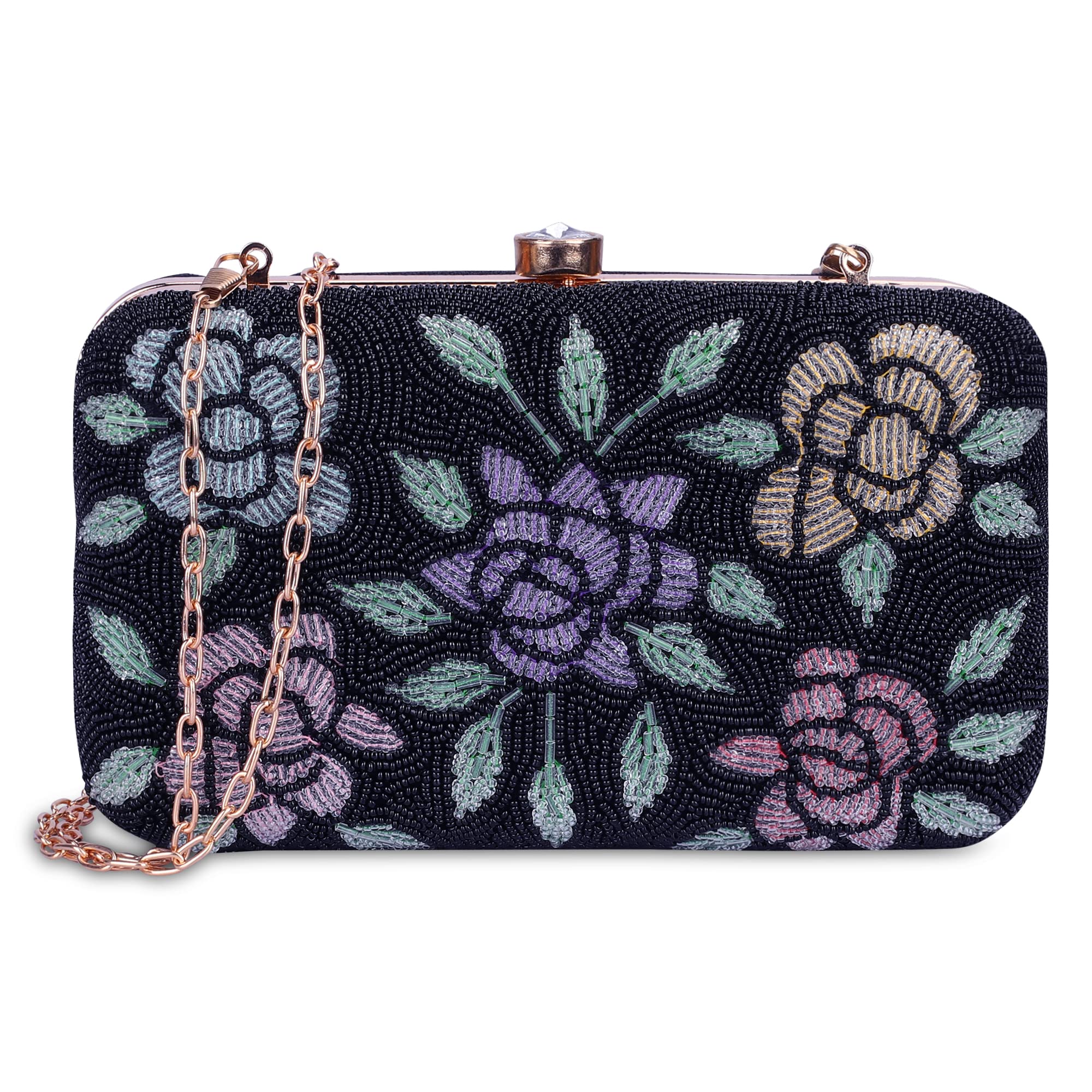Clownfish Designer Clutch - Elegant black purse for parties