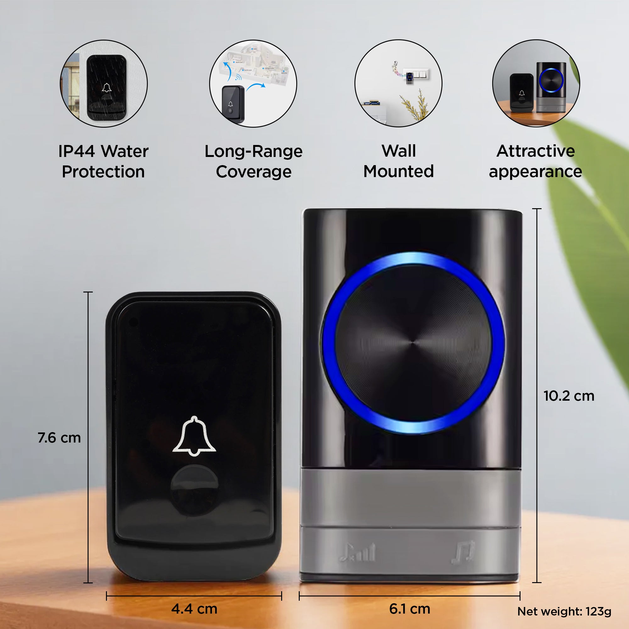 UMAI wireless doorbell - personalized melody settings