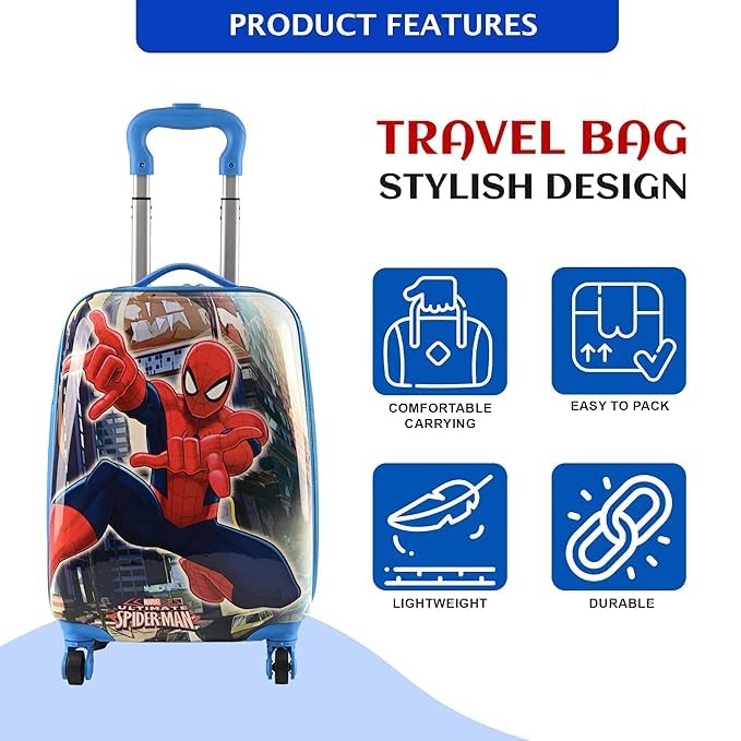 Kuber Industries spider man luggage - perfect for school trips