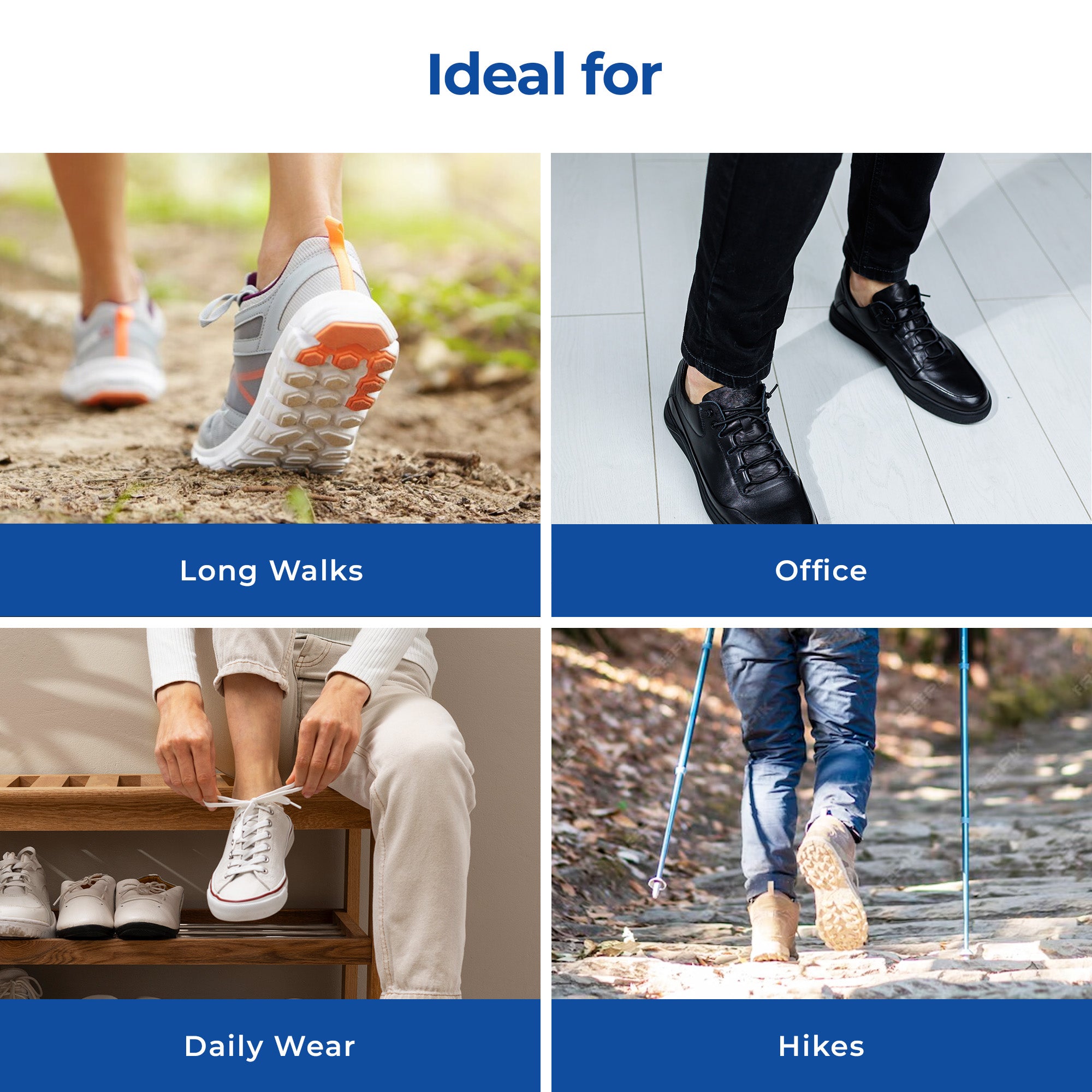 Dr Foot massaging insoles - Providing stability for office work