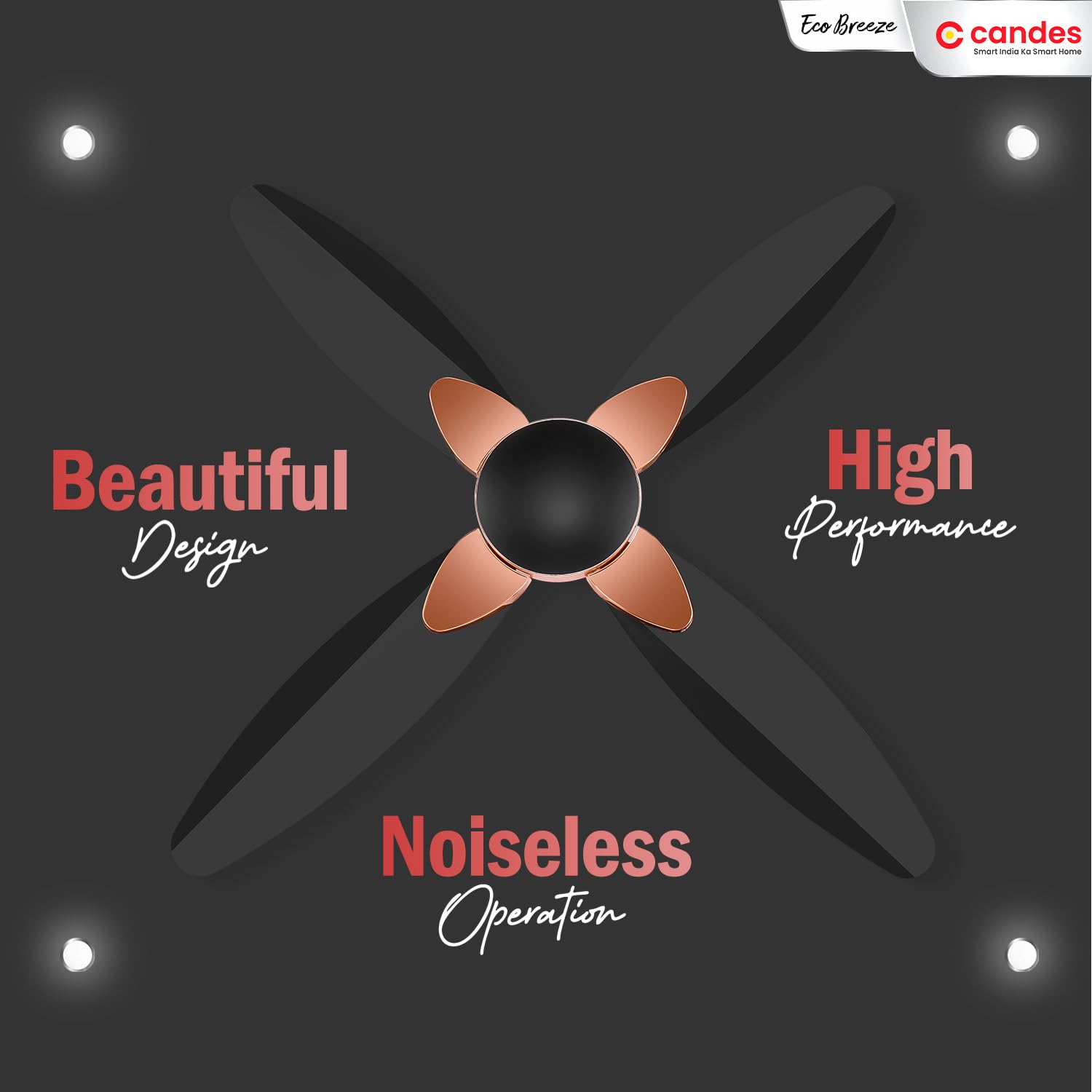 Candes EcoBreeze Ceiling Fan - Bedroom Decor