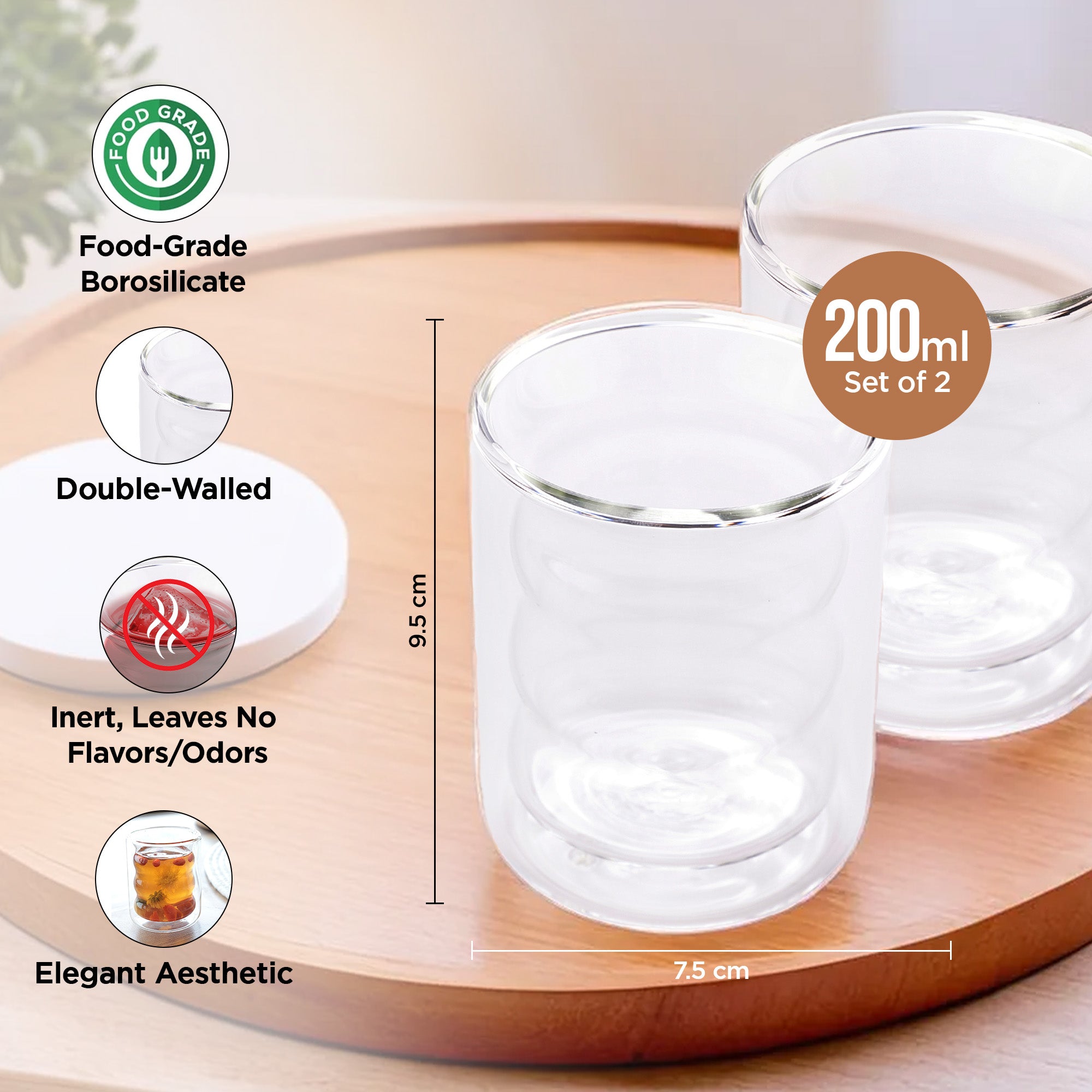 UMAI sleek glass coffee cup - stylish kitchen accessory