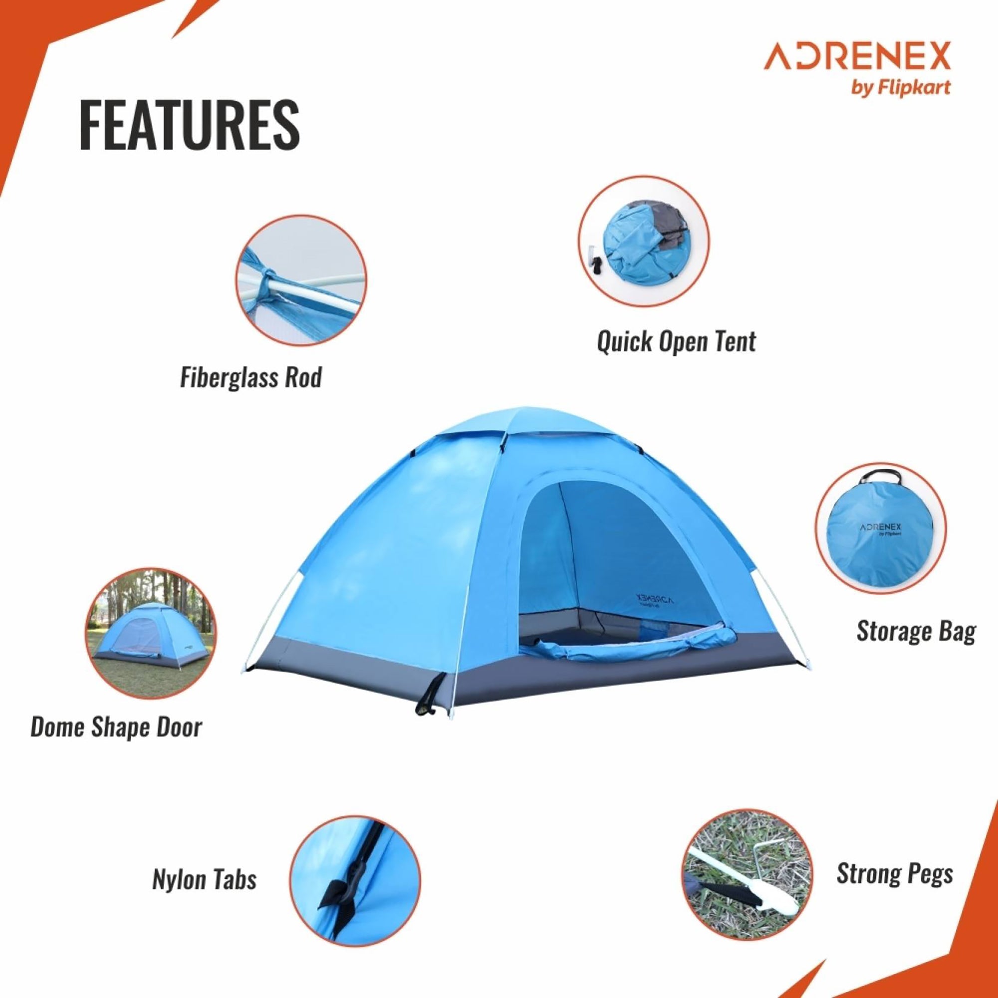 Reach Adrenex Camping Tent - Lightweight for Hiking