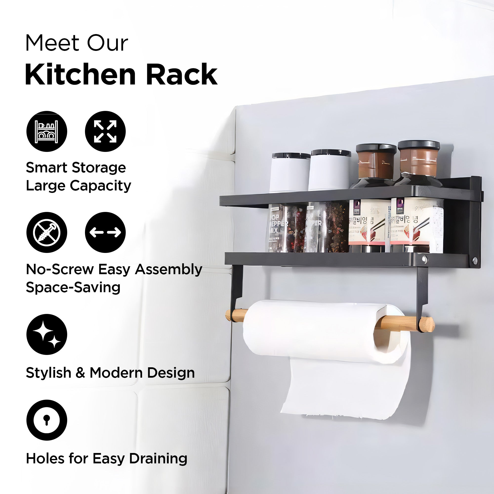 UMAI single layer storage shelf - seamless integration in any room
