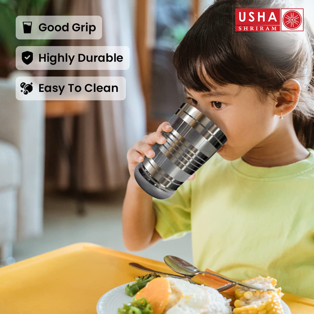 Usha Shriram stainless steel glass - ideal for daily use