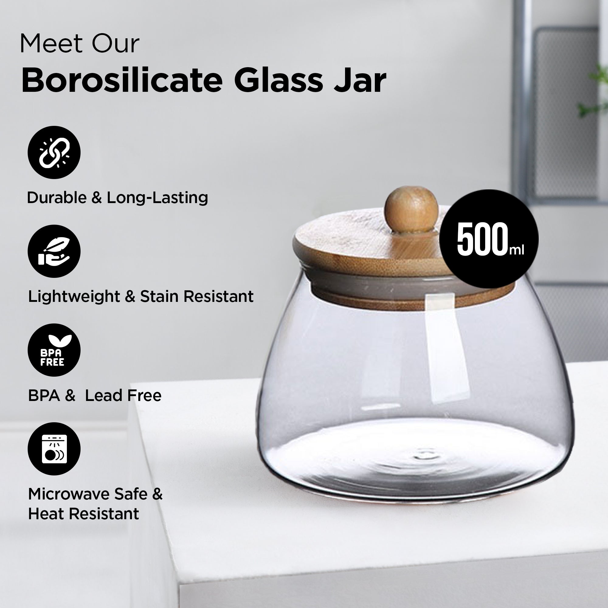 The Better Home bamboo lid jar - modern kitchen accessory