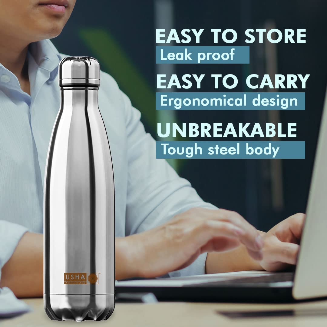 USHA SHRIRAM leak-proof water bottle - Travel companion